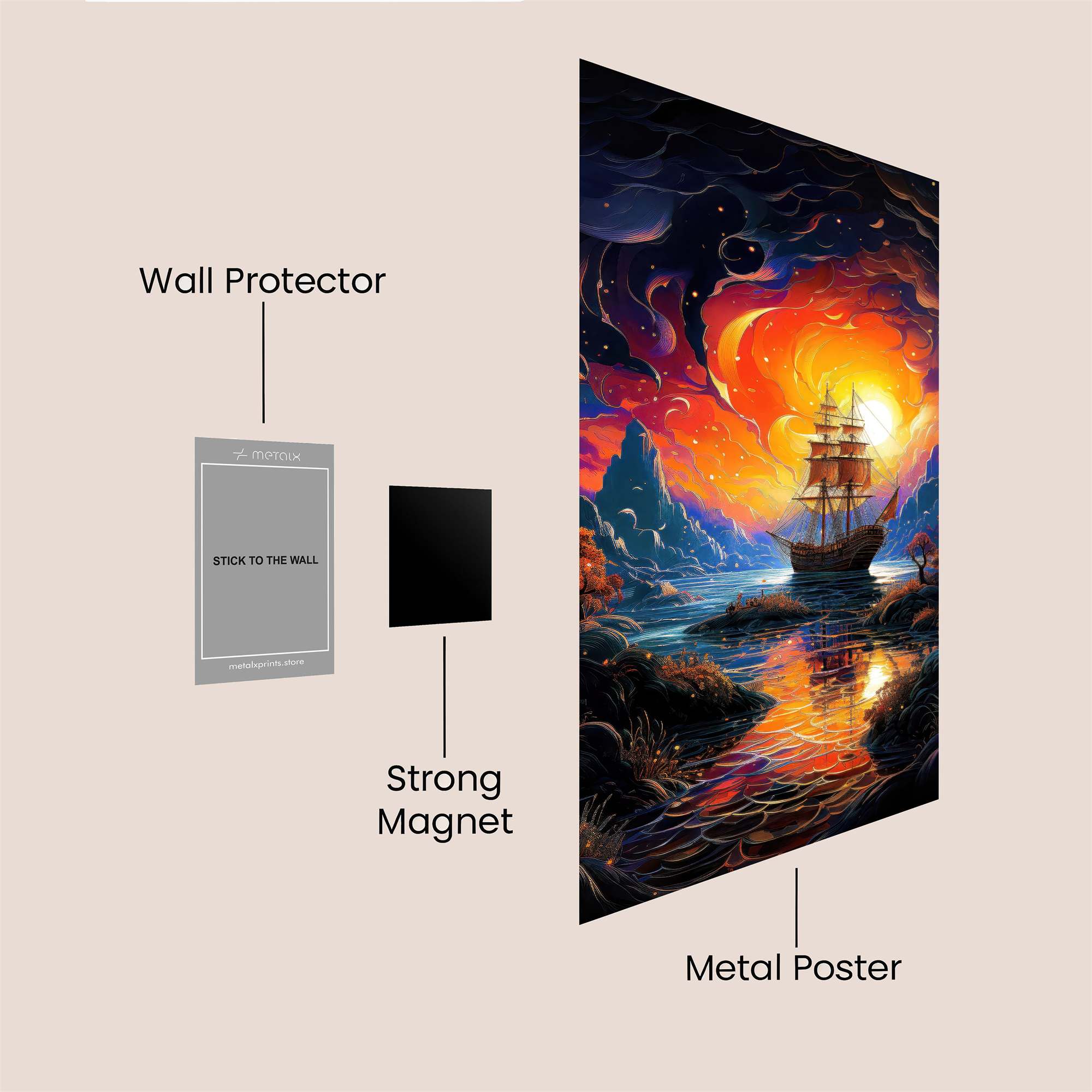 Sunset Odyssey Safe Wall Magnetic / M