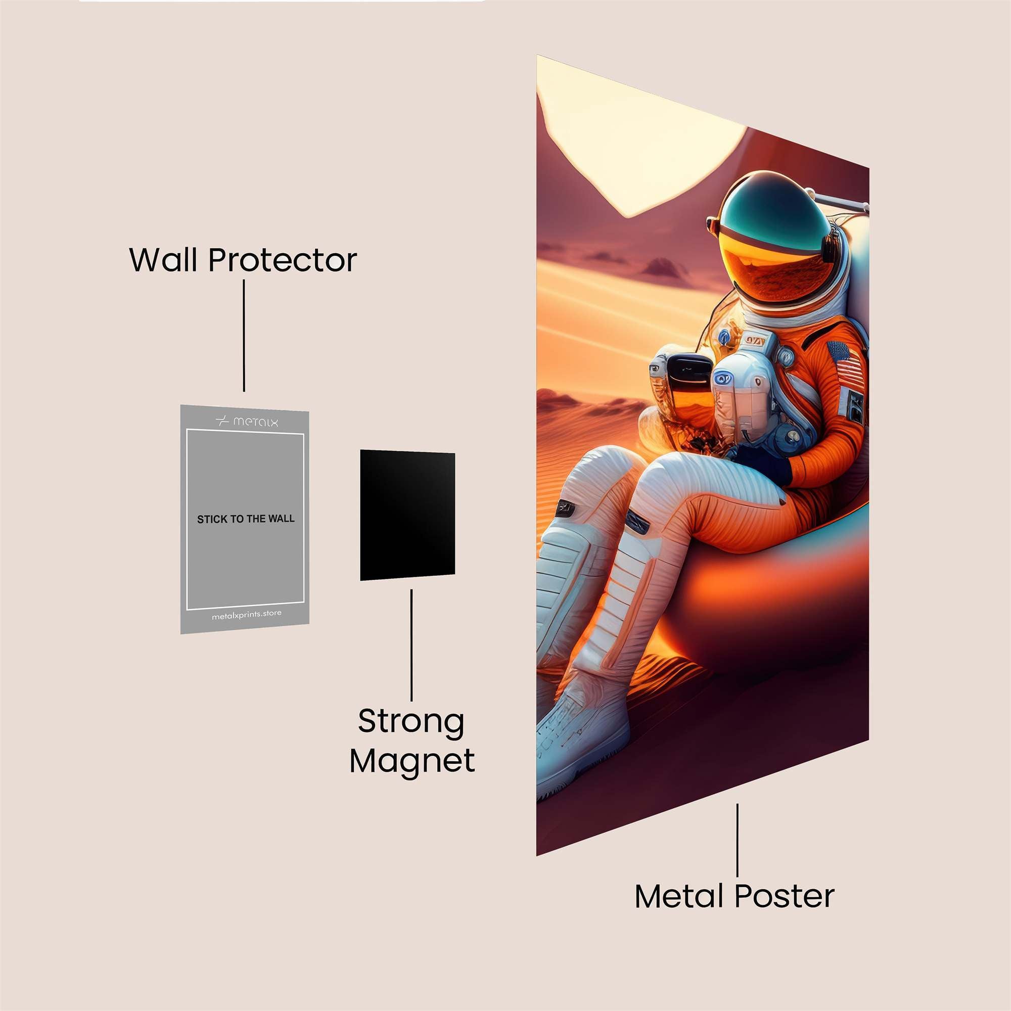 Astronaut Tranquil Safe Wall Magnetic / M