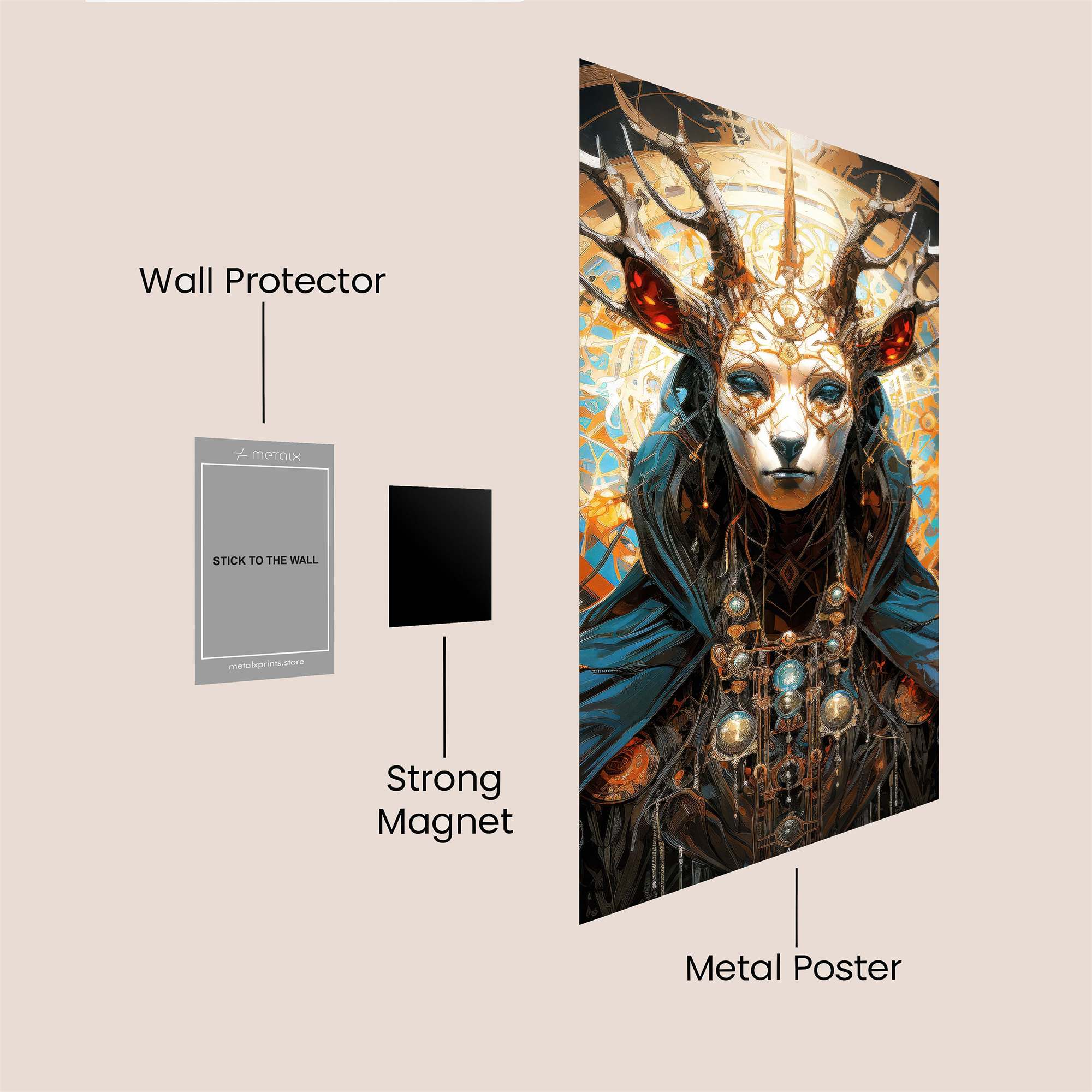 Deer Mystic Safe Wall Magnetic / M