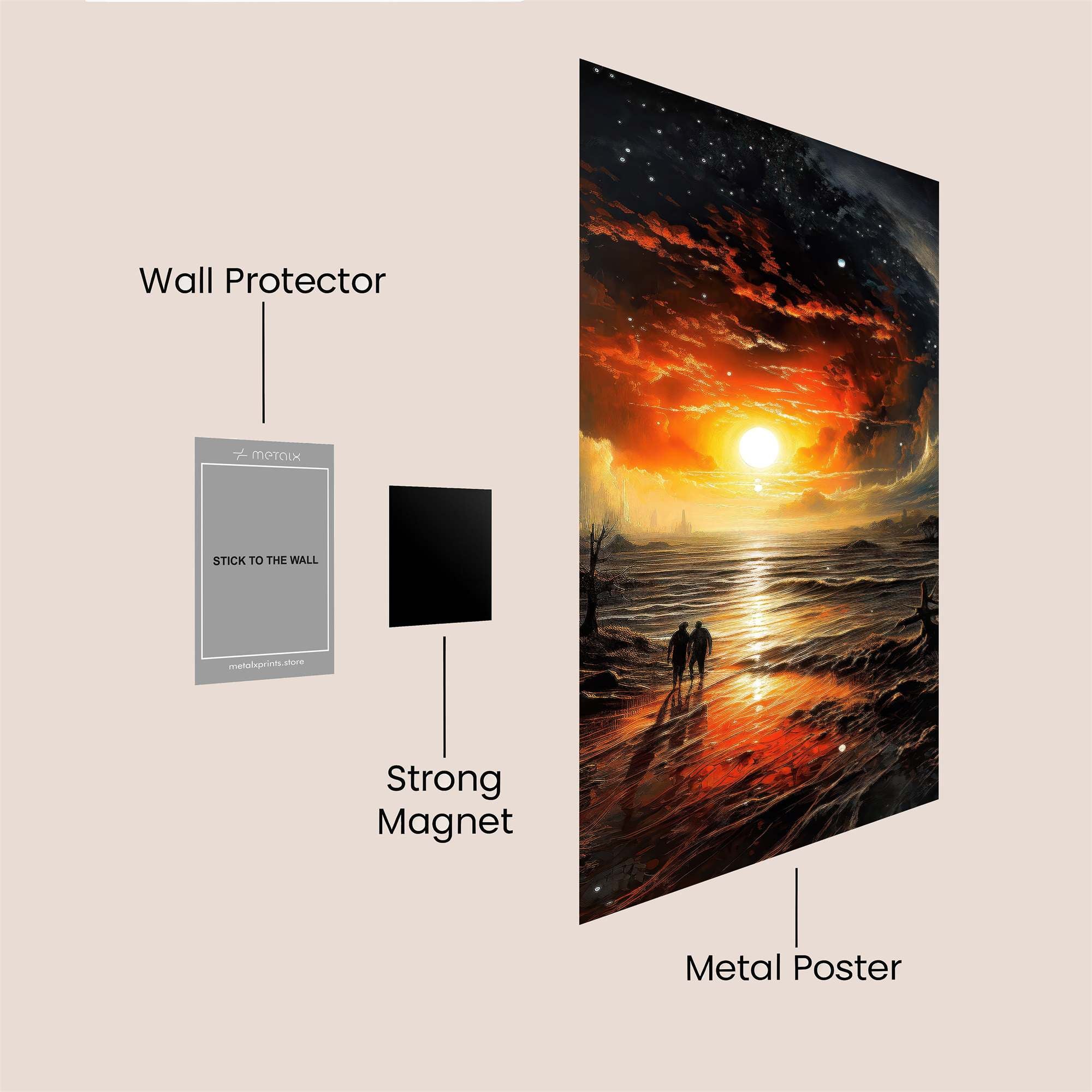 Sunset Serenity Safe Wall Magnetic / M