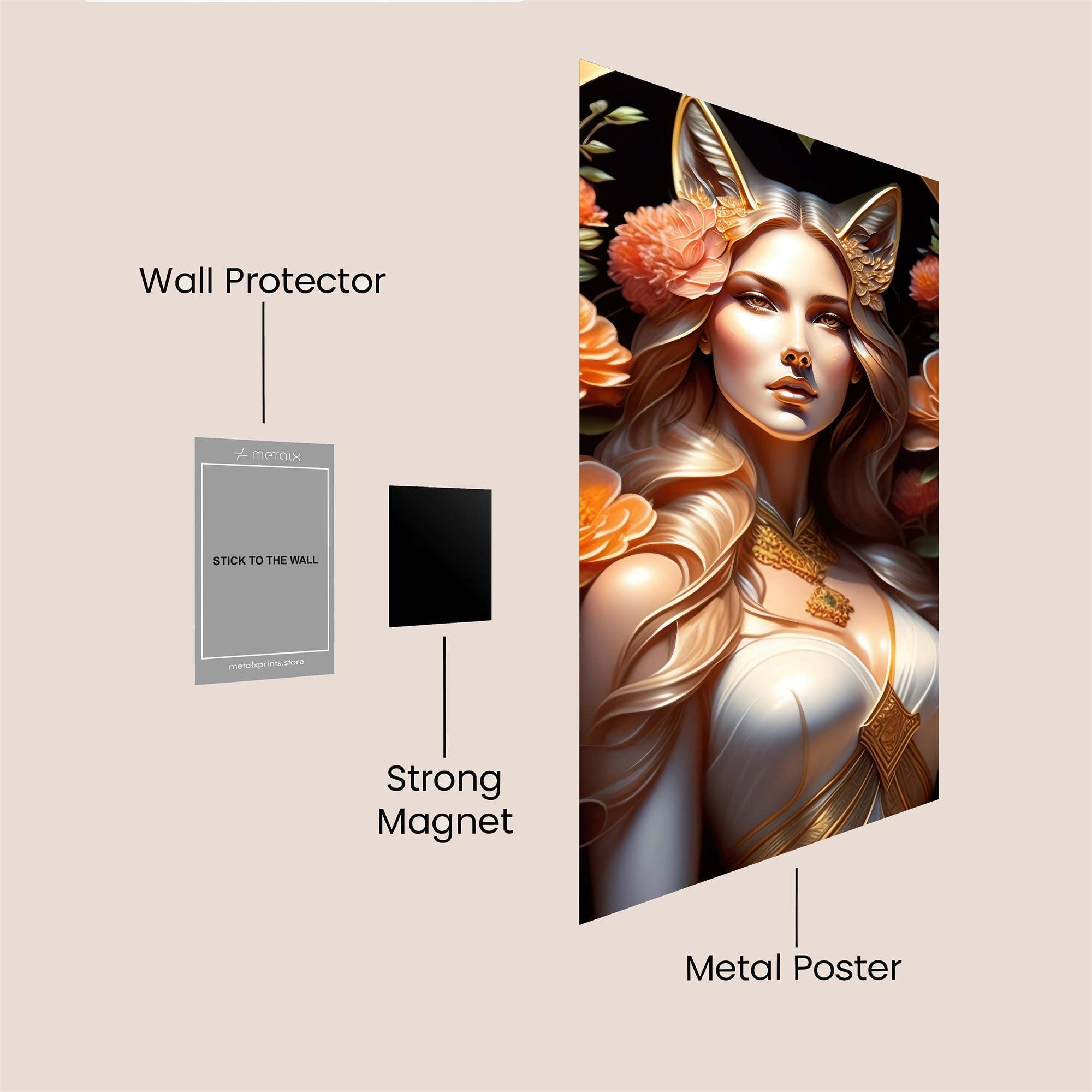 Feline Enchantment Safe Wall Magnetic / M