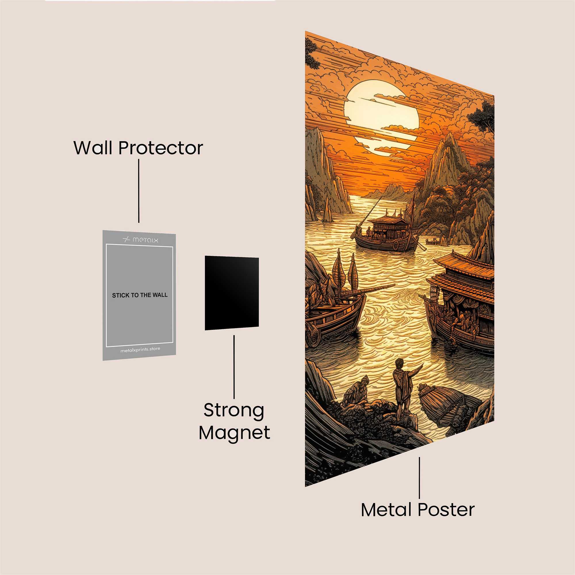Sunset Serenity Safe Wall Magnetic / M