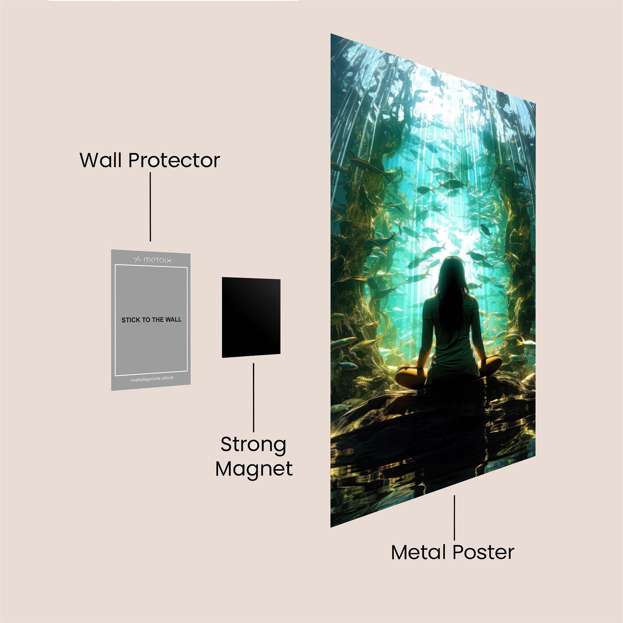 Aquatic Serenity Safe Wall Magnetic / M