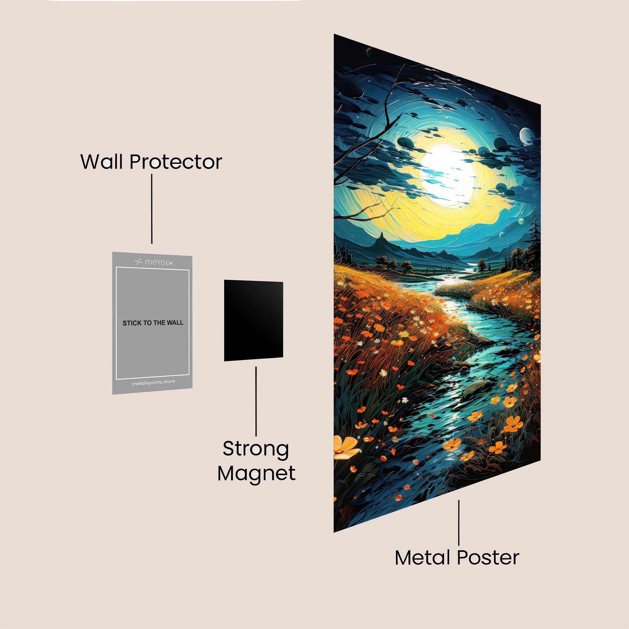 Moonlit Serenity Safe Wall Magnetic / M