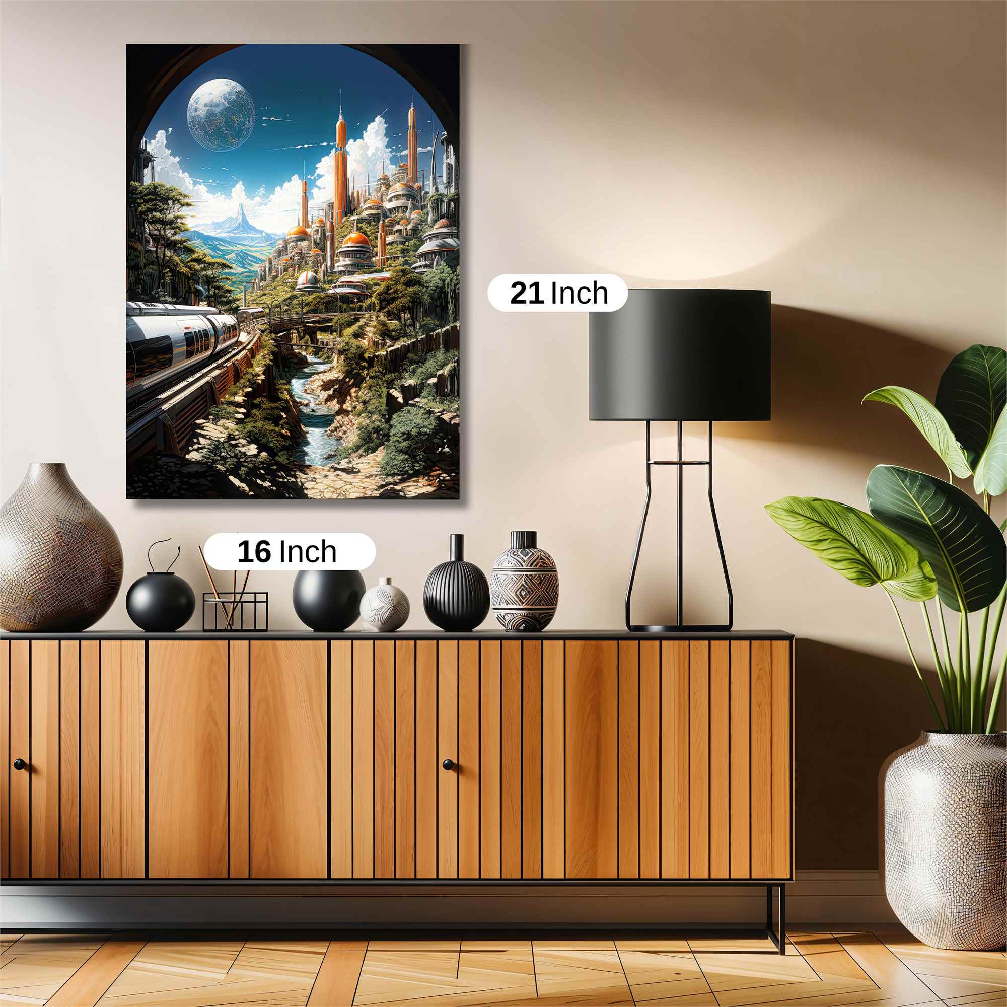 Futuristic Serenity Safe Wall Magnetic / M