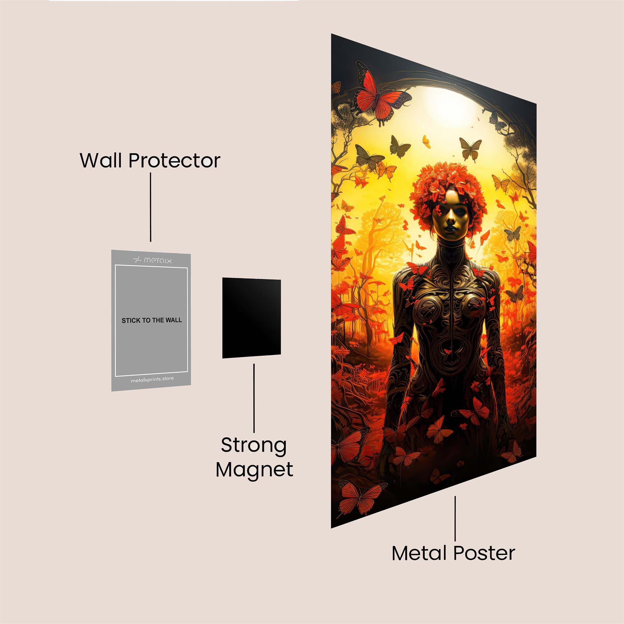 Butterfly Enigma Safe Wall Magnetic / M