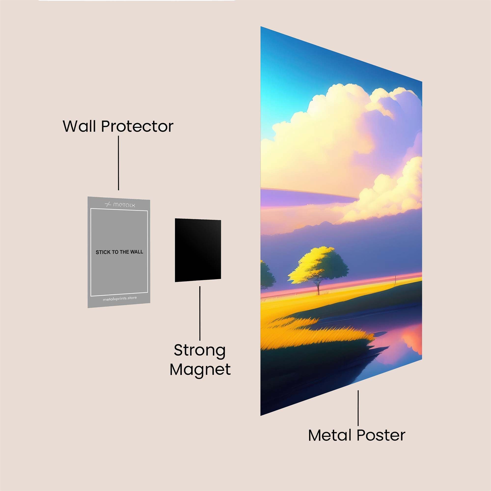 Sunset Serenity Safe Wall Magnetic / M
