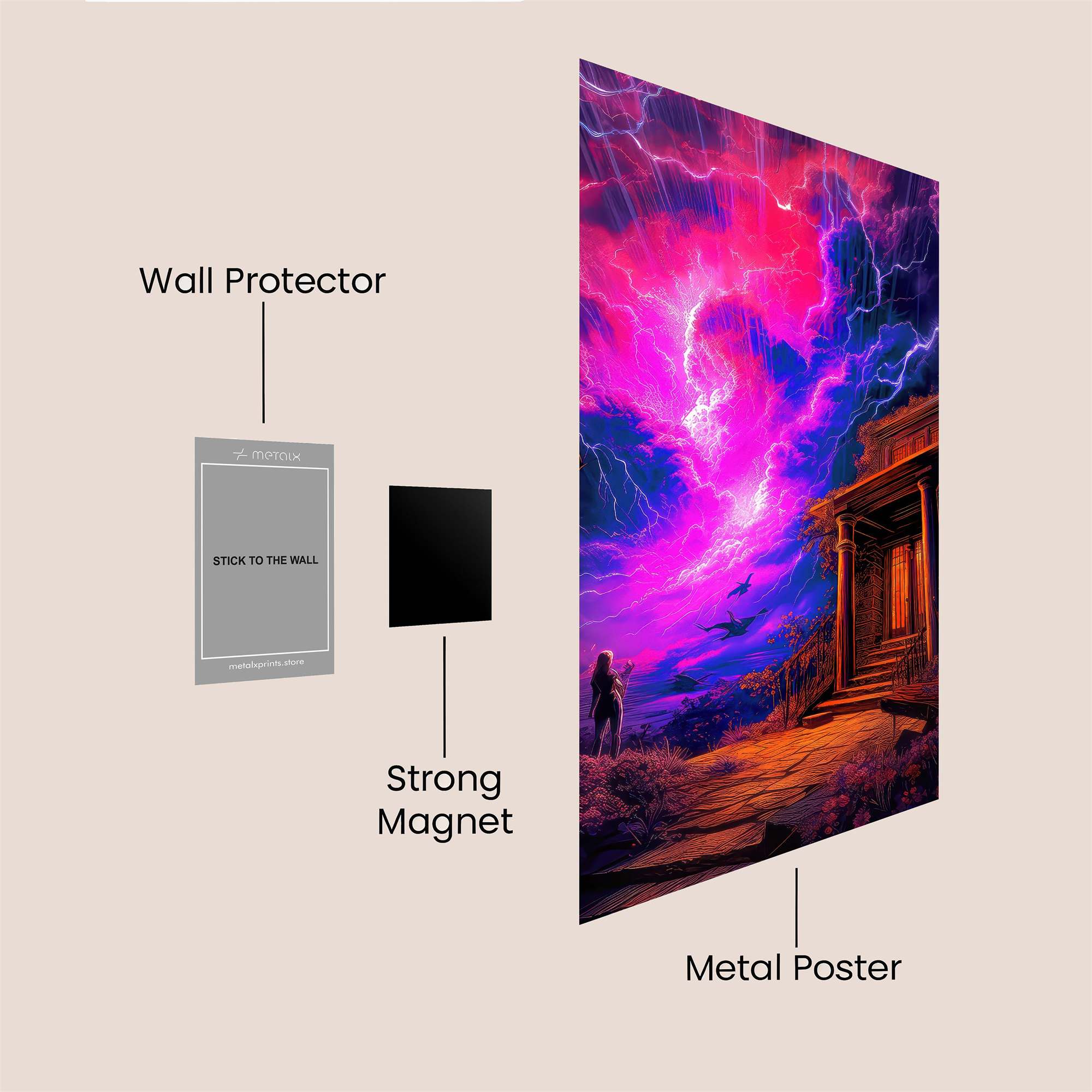 Stormbound Serenity Safe Wall Magnetic / M