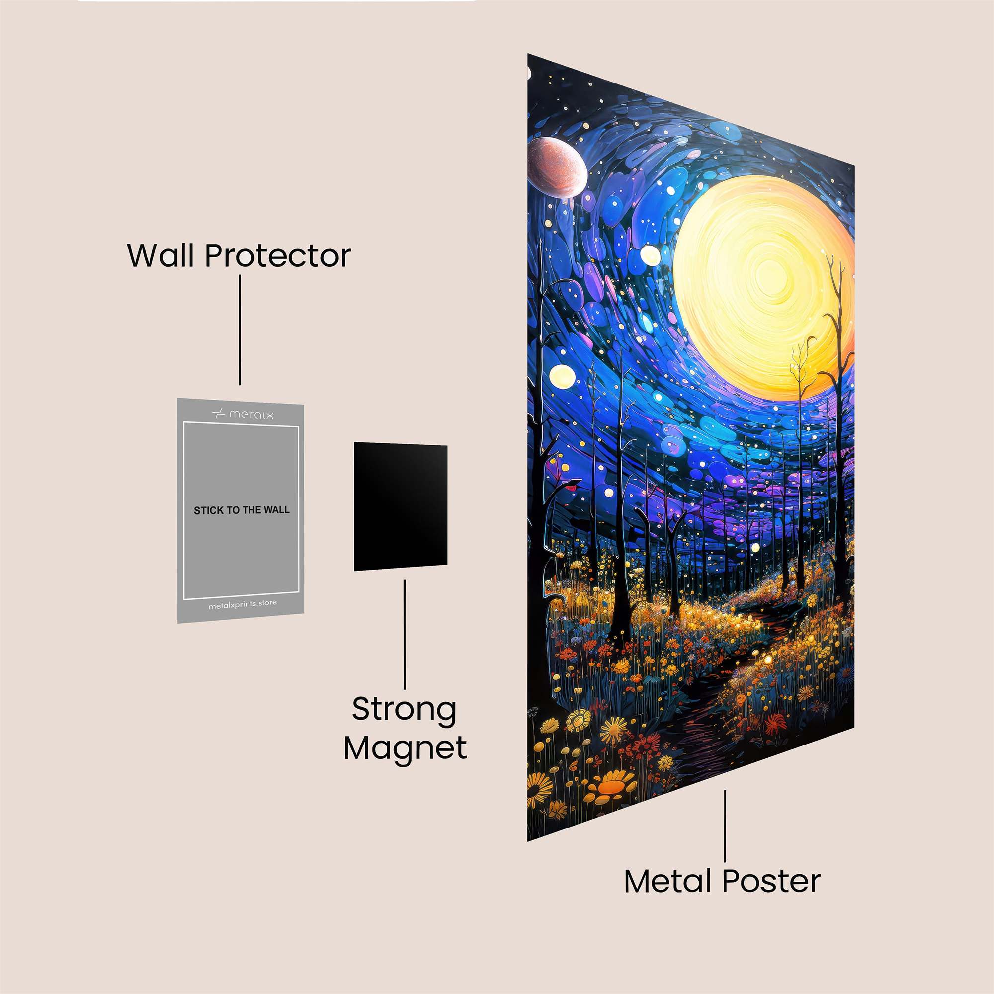 Lunar Whimsy Safe Wall Magnetic / M