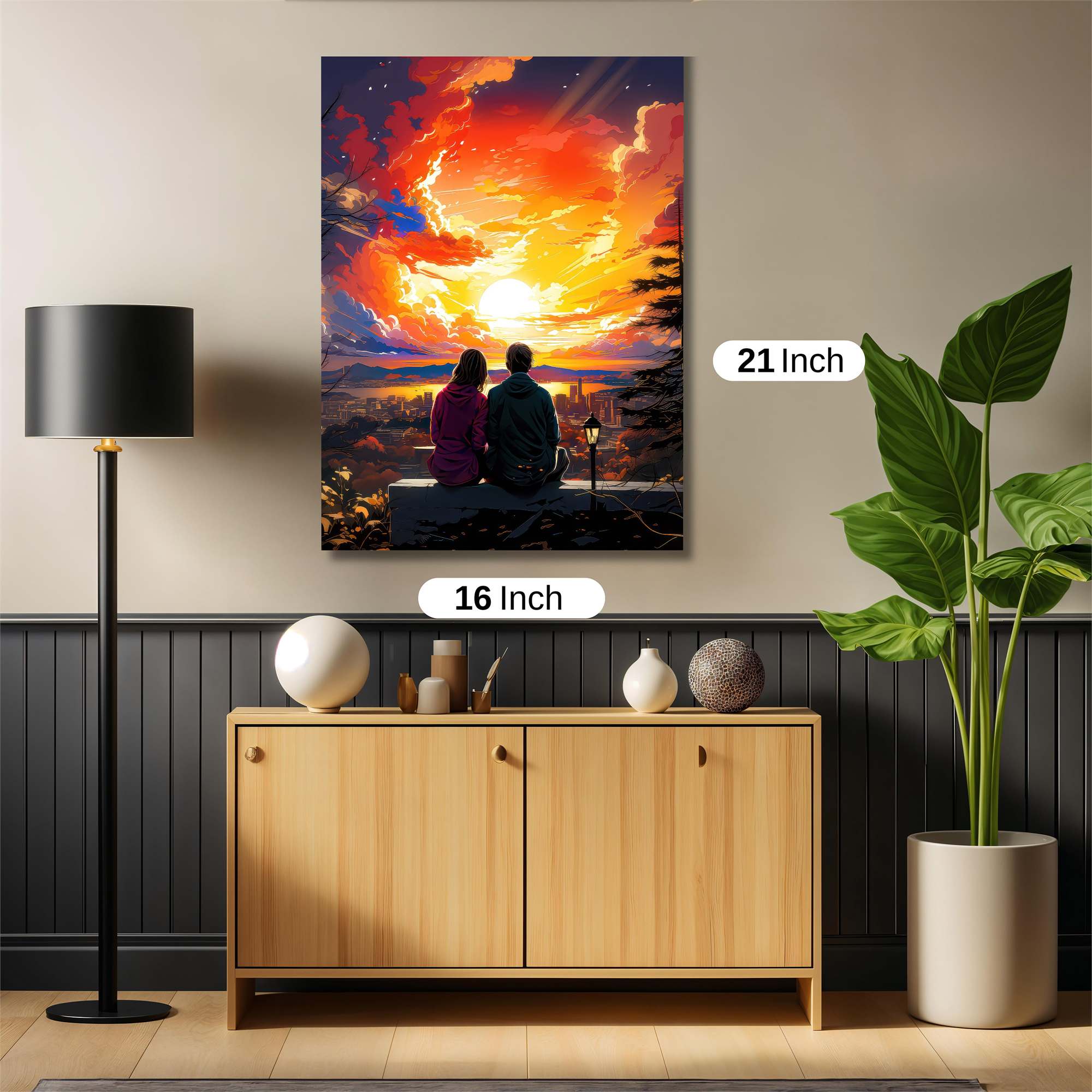 Sunset Serenity Safe Wall Magnetic / M