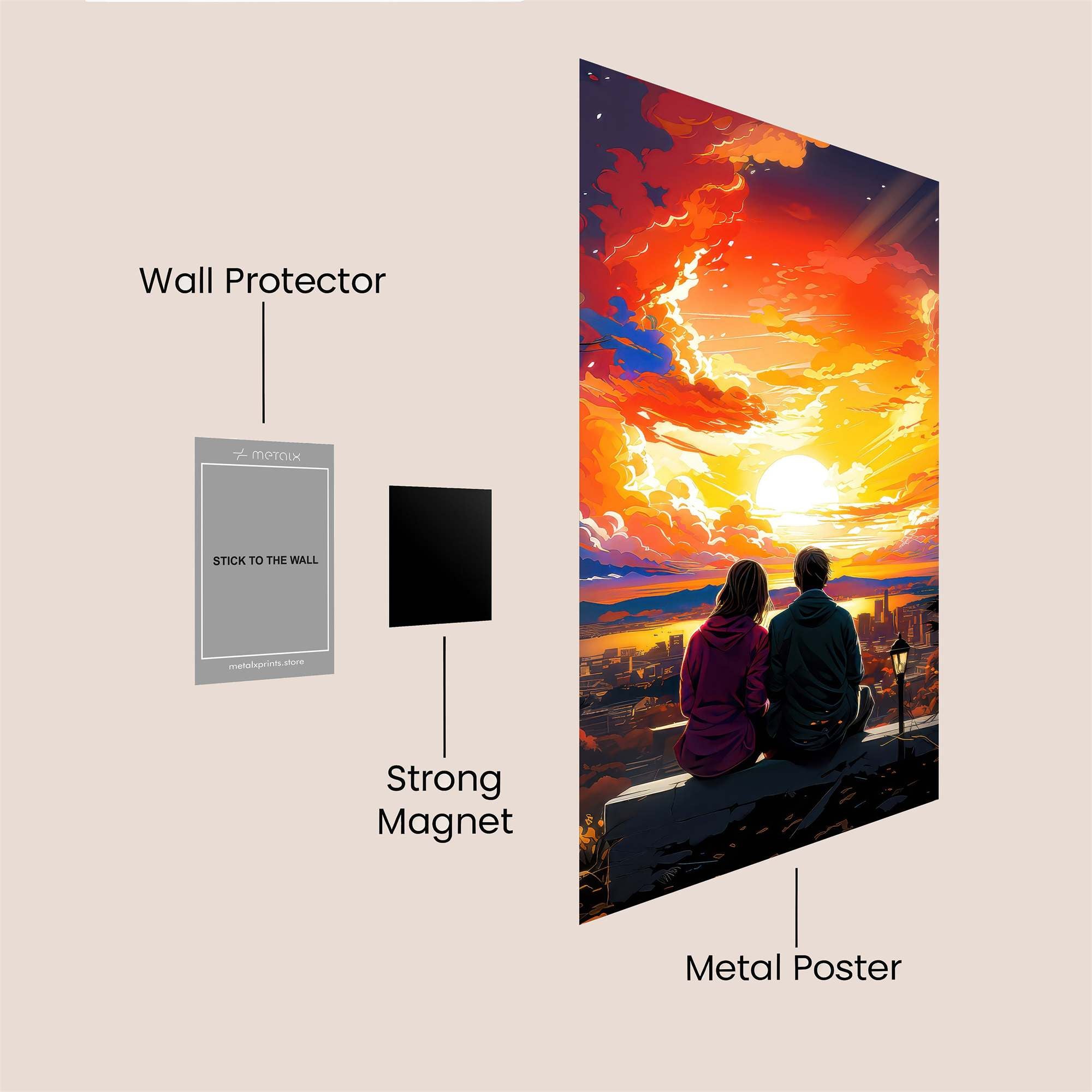 Sunset Serenity Safe Wall Magnetic / M