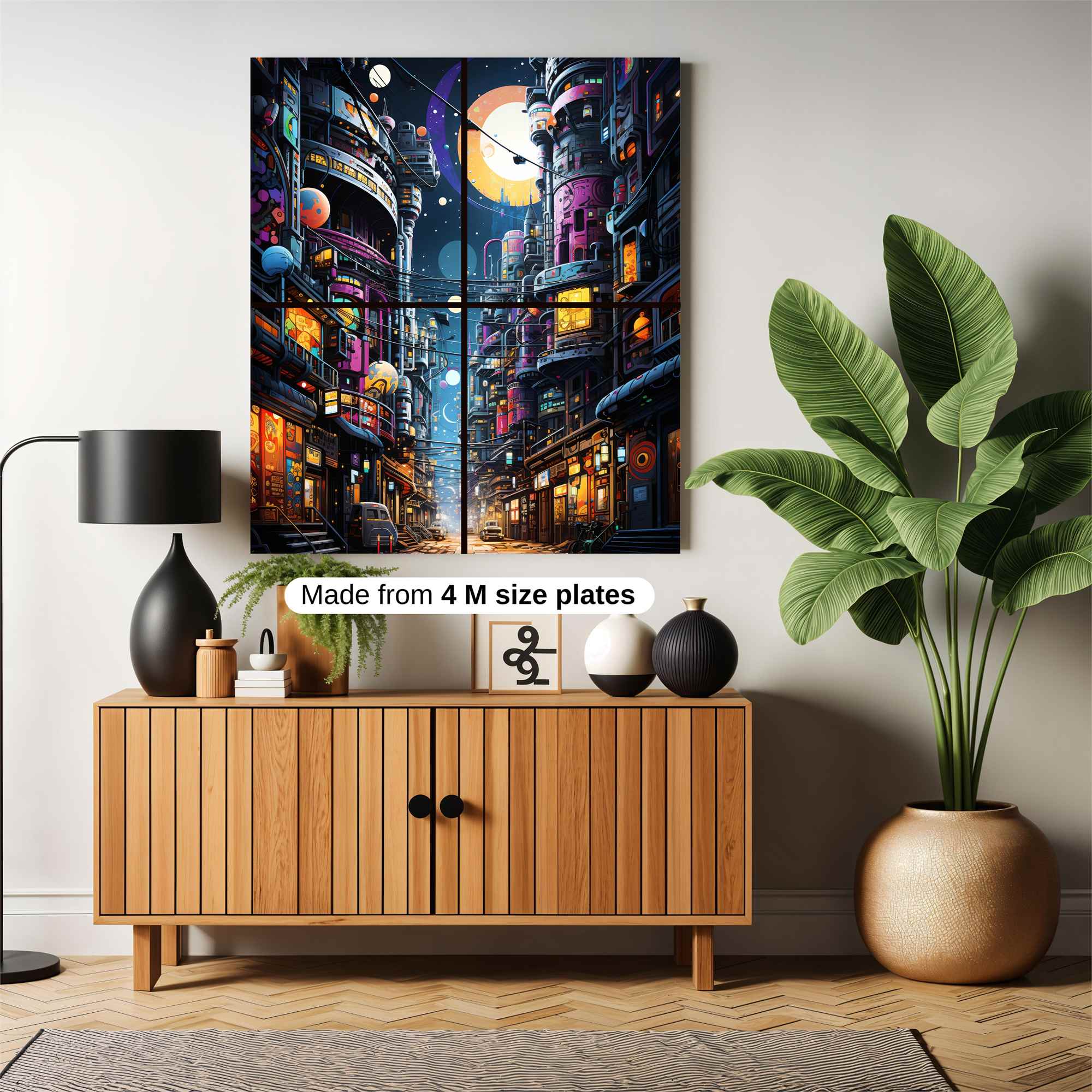 Neon Dreamscape Safe Wall Magnetic / M