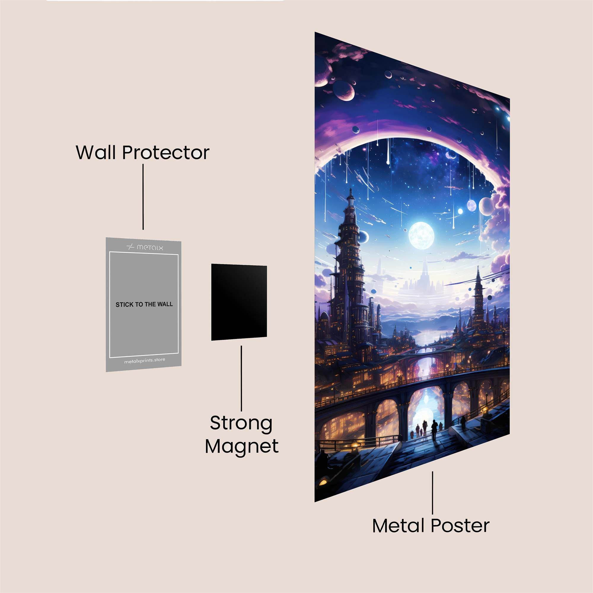 Moonlit Dreamscape Safe Wall Magnetic / M