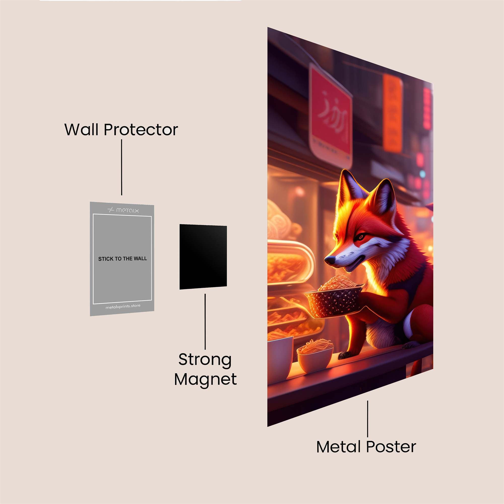 Fox Feast Safe Wall Magnetic / M