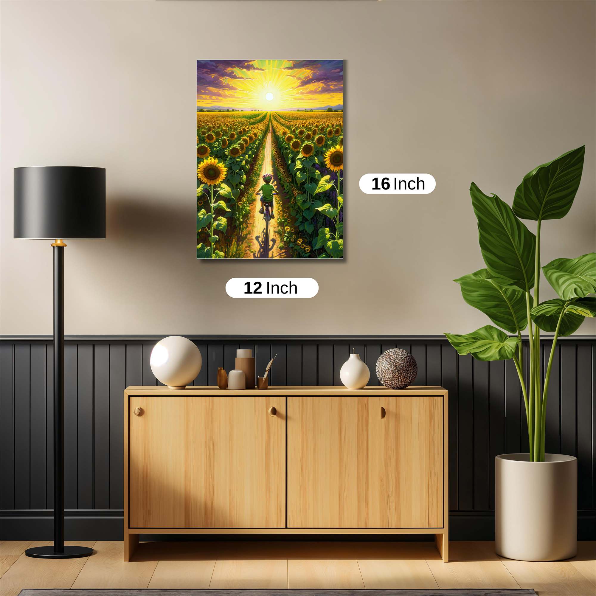 Sunflower Serenity Safe Wall Magnetic / M