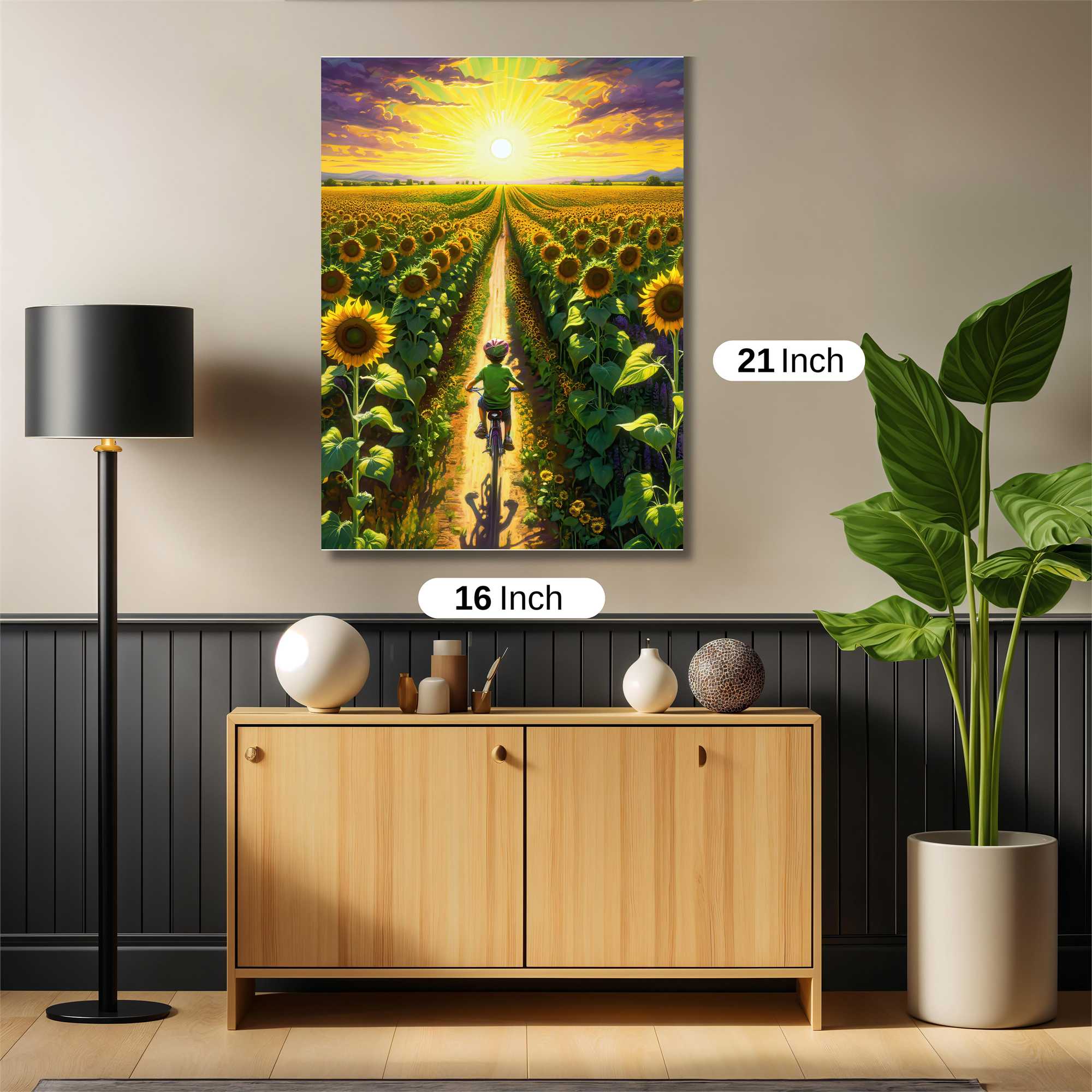 Sunflower Serenity Safe Wall Magnetic / M
