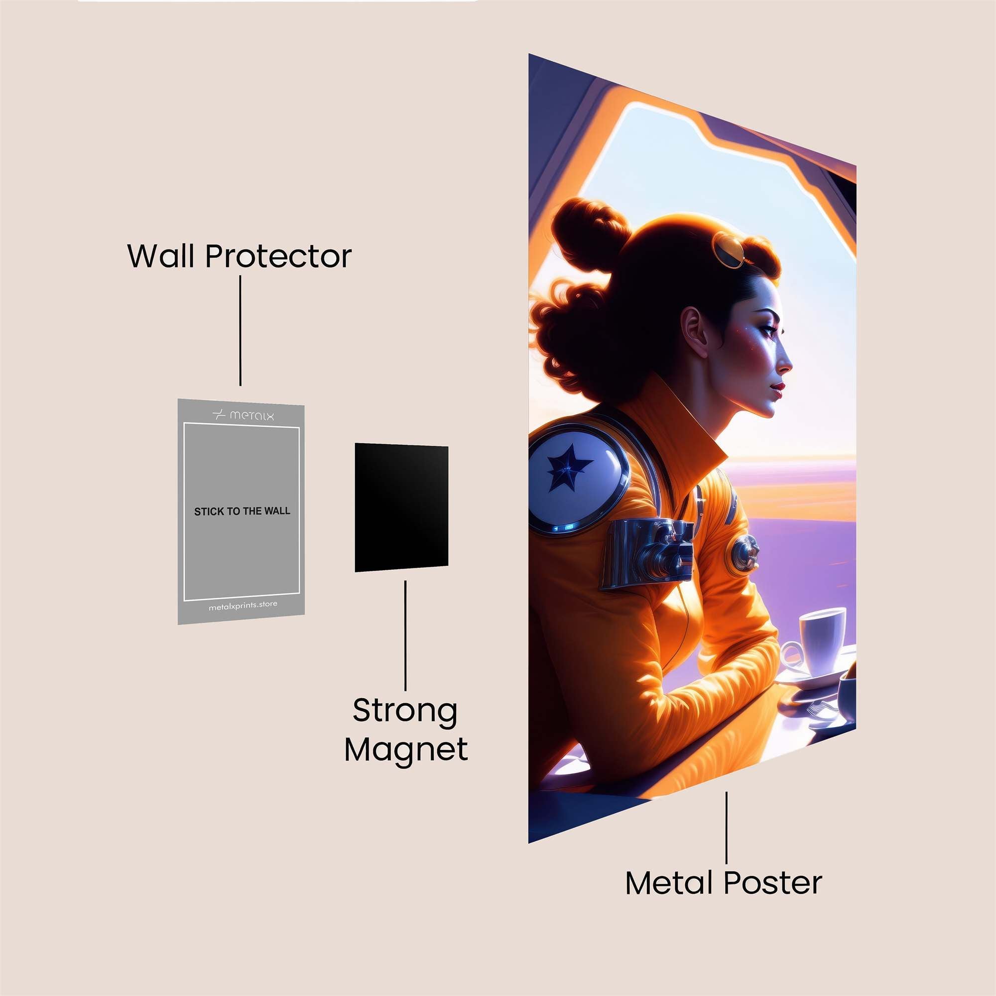 Astronaut Serenity Safe Wall Magnetic / M