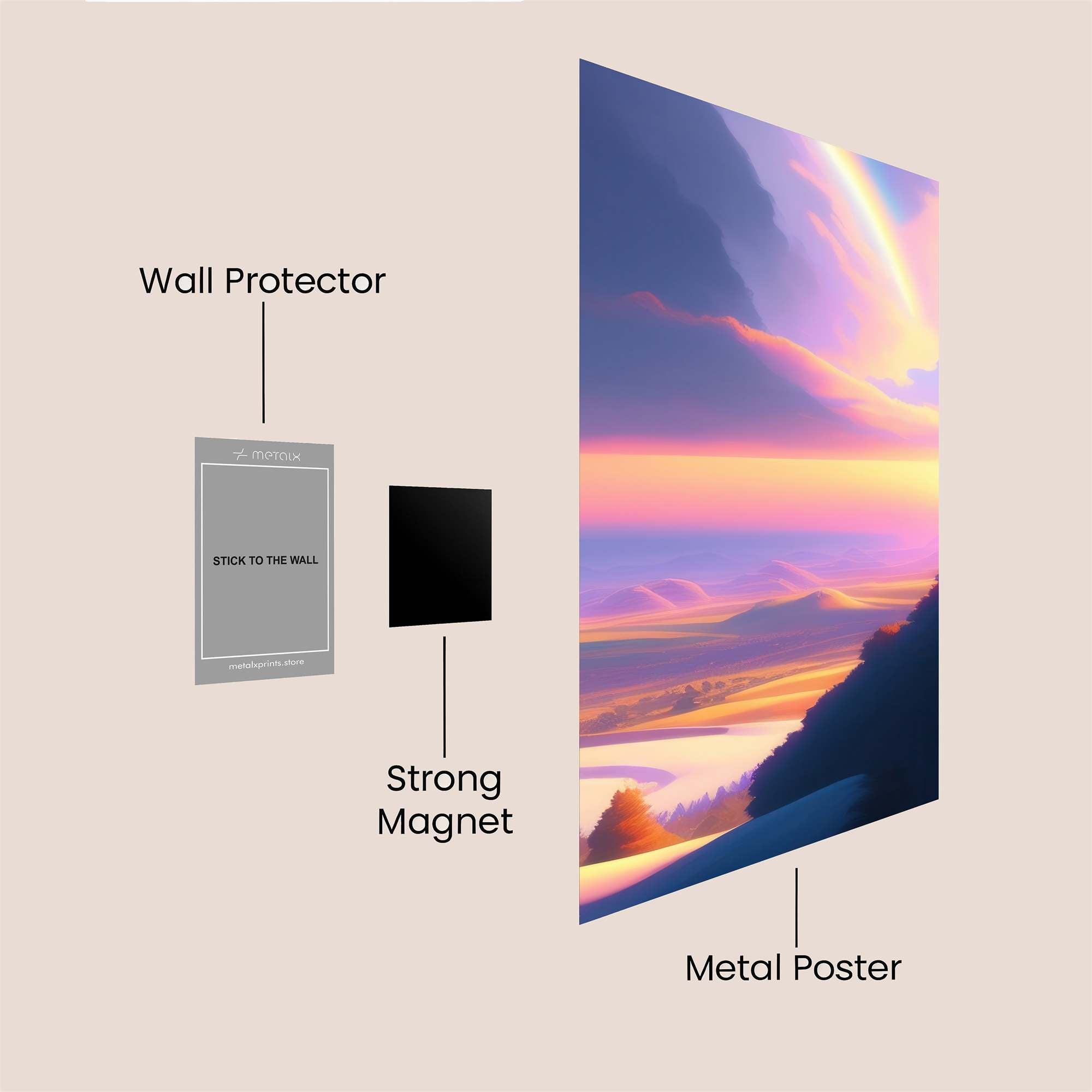 Sunset Serenity Safe Wall Magnetic / M