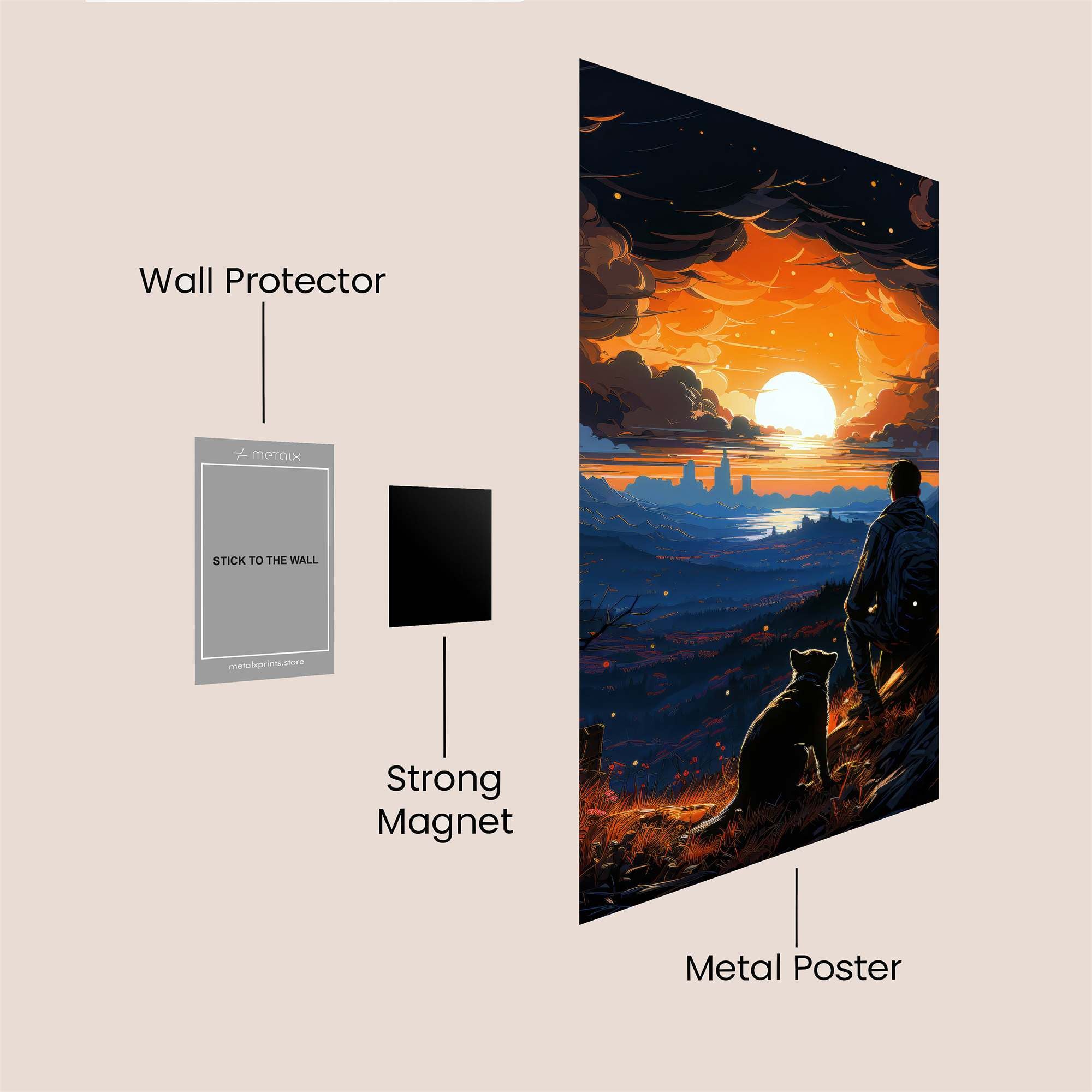 Sunset Serenity Safe Wall Magnetic / M