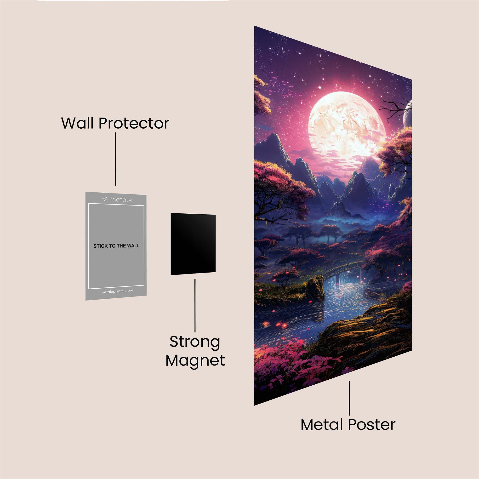 Moonlit Whimsy Safe Wall Magnetic / M