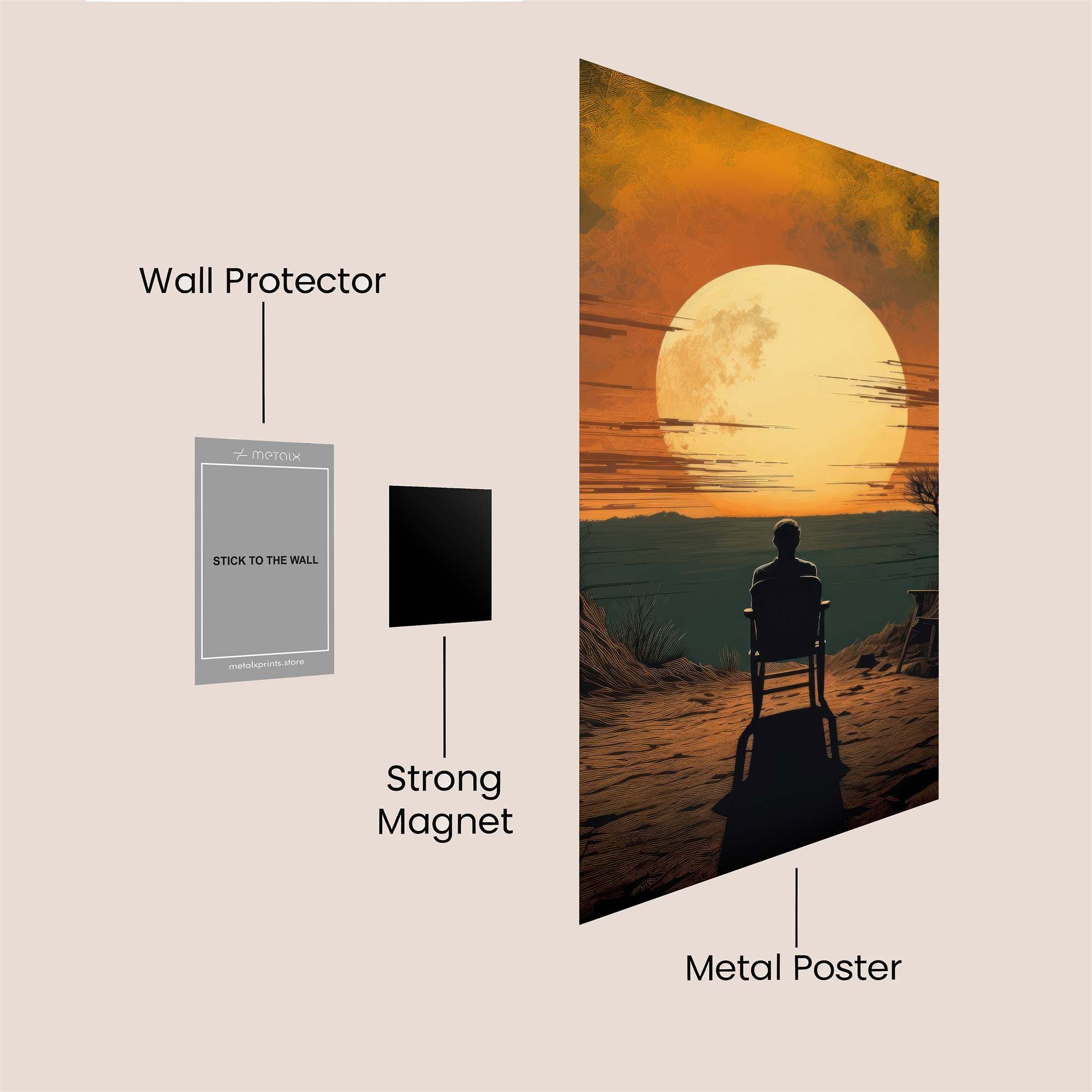 Sunset Solitude Safe Wall Magnetic / M