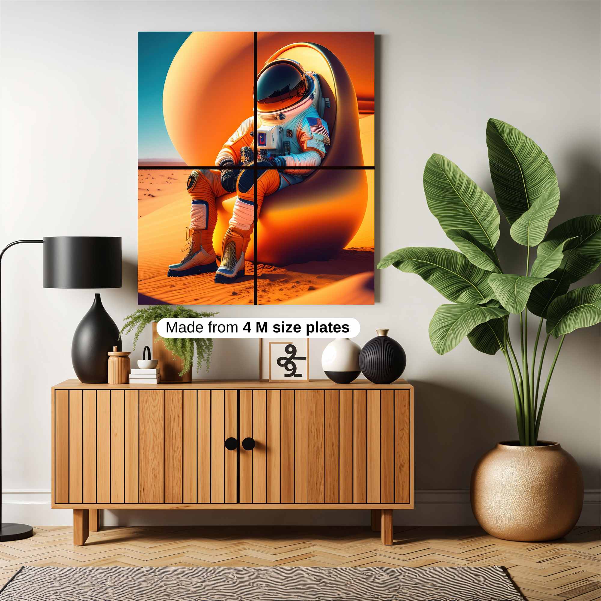 Astronaut Reclined Safe Wall Magnetic / M