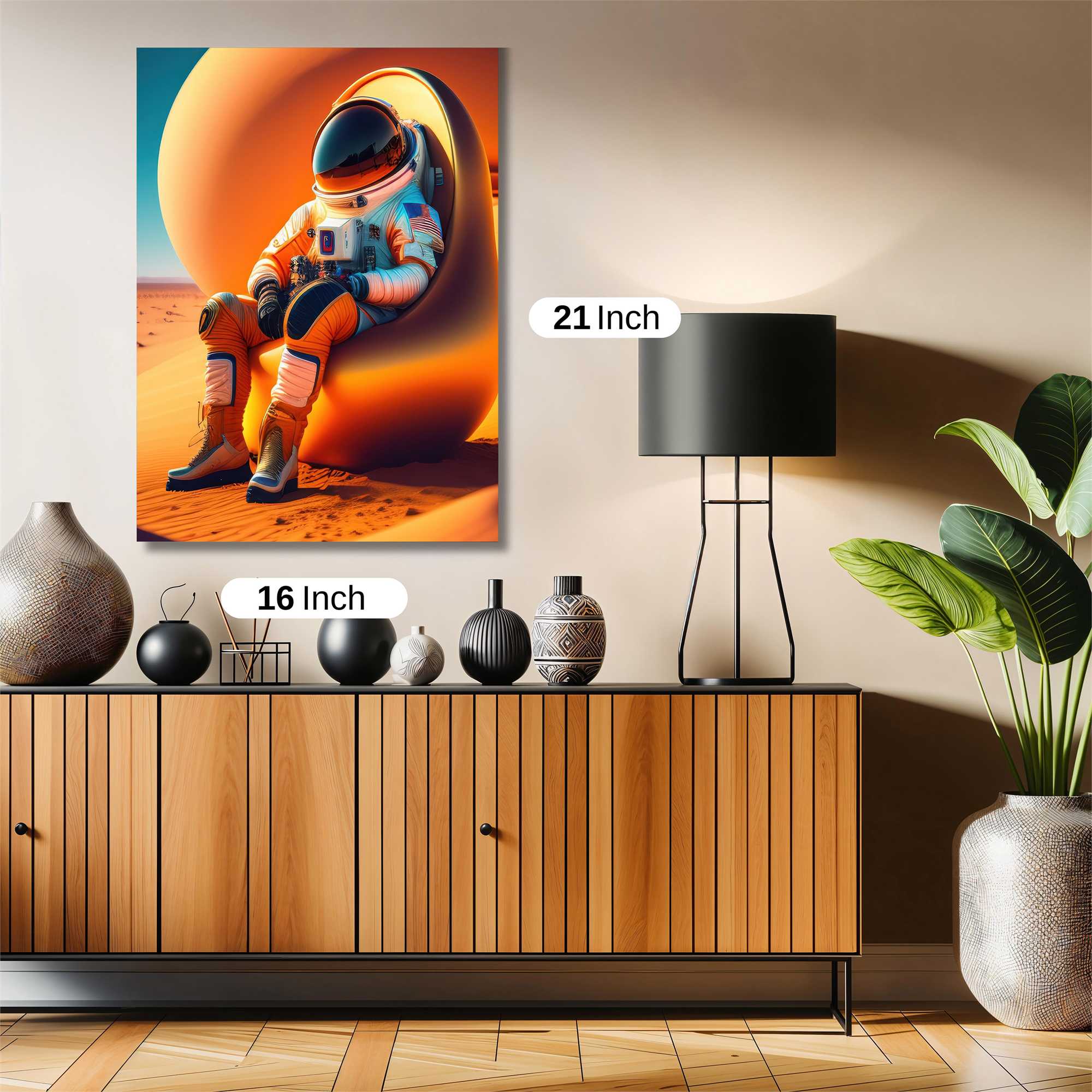 Astronaut Reclined Safe Wall Magnetic / M