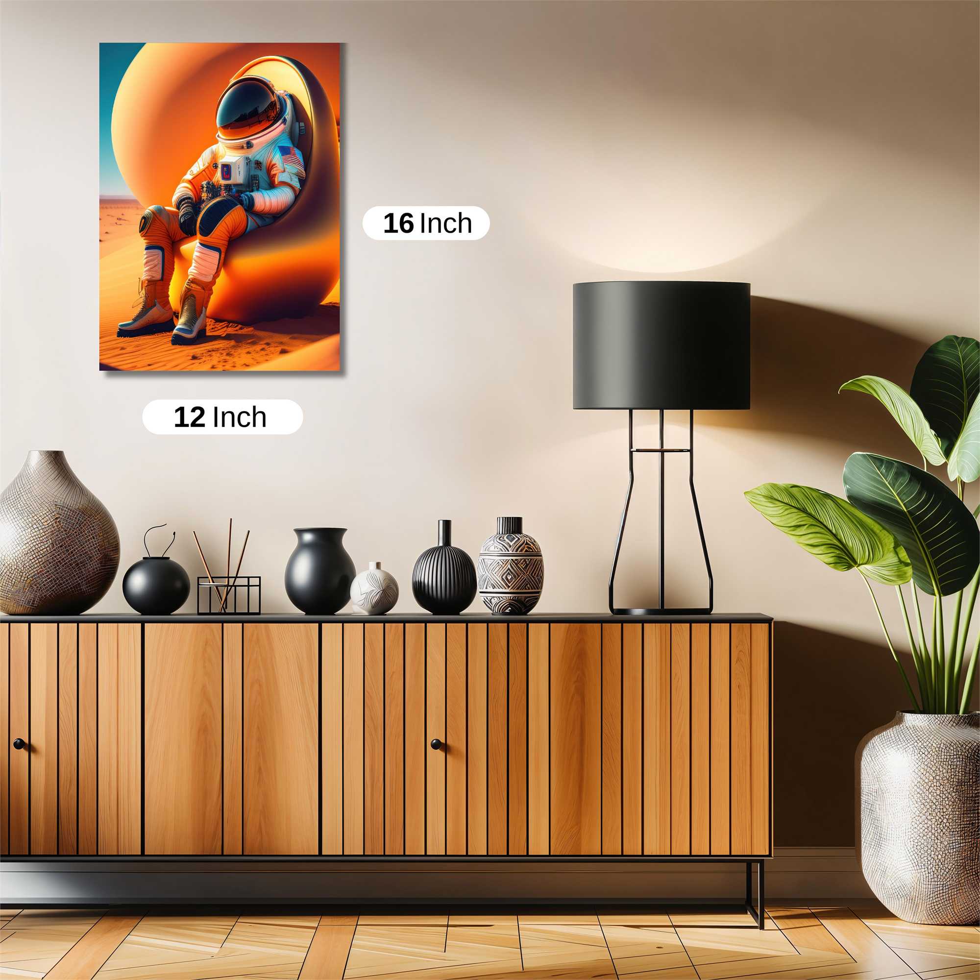 Astronaut Reclined Safe Wall Magnetic / M