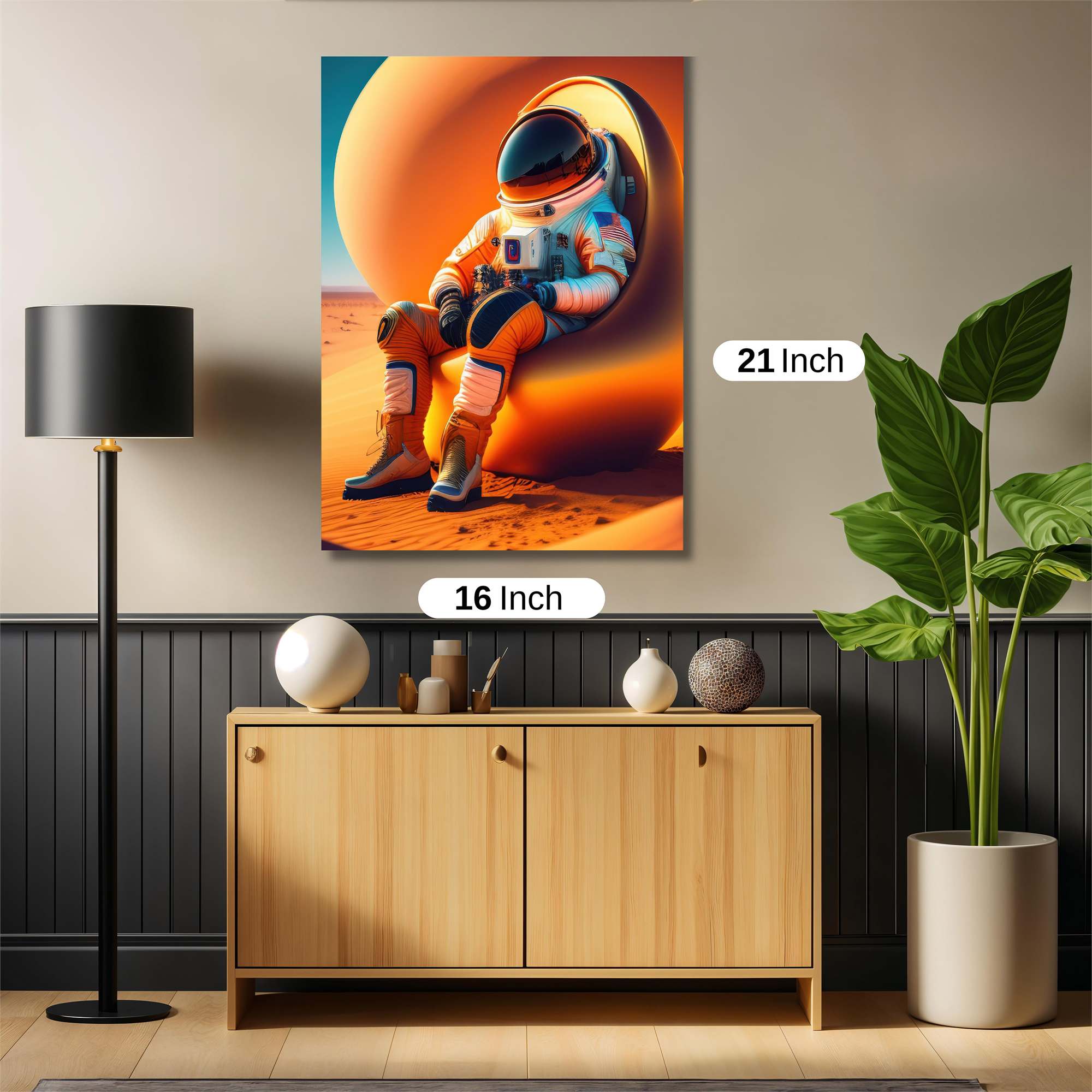 Astronaut Reclined Safe Wall Magnetic / M