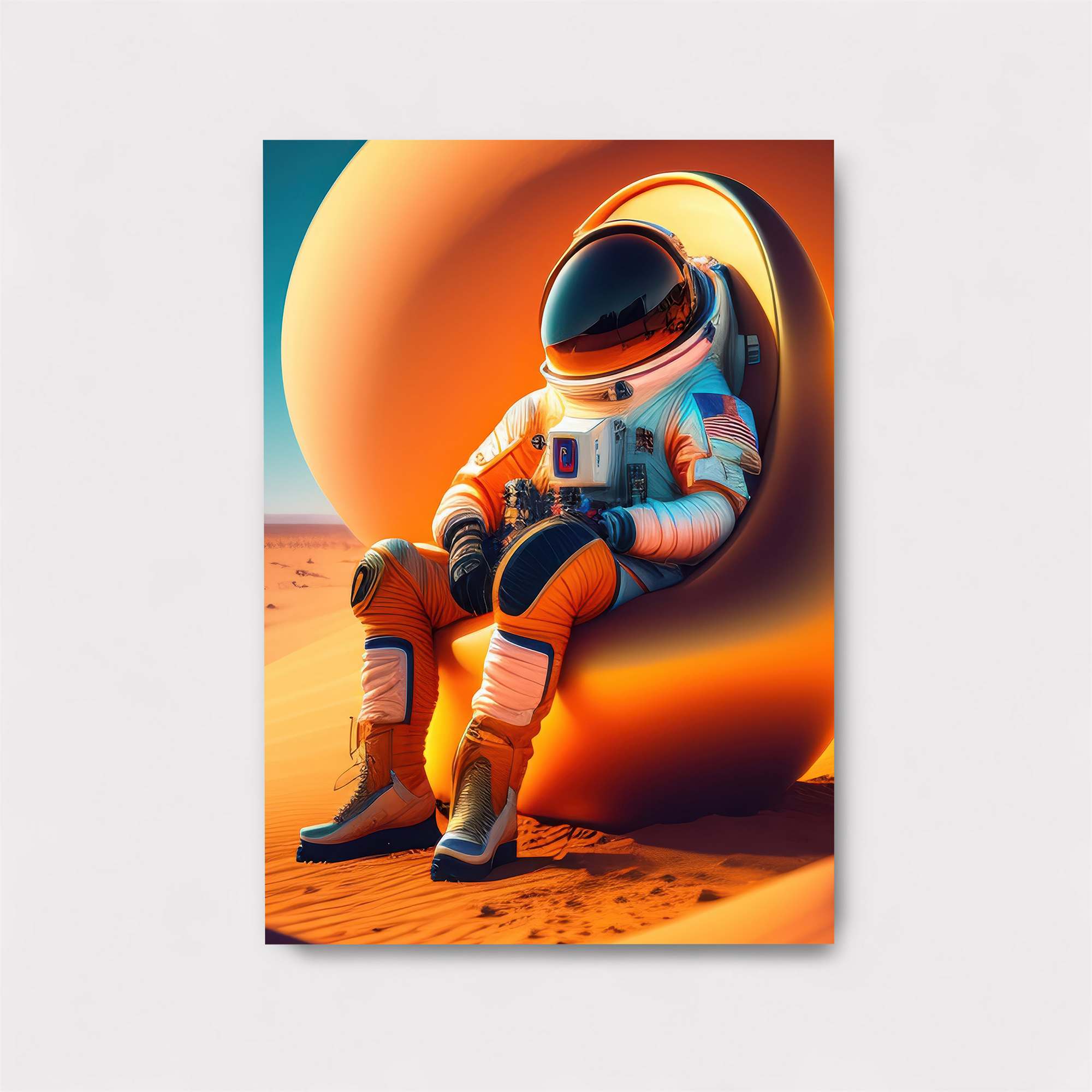 Astronaut Reclined Safe Wall Magnetic / M