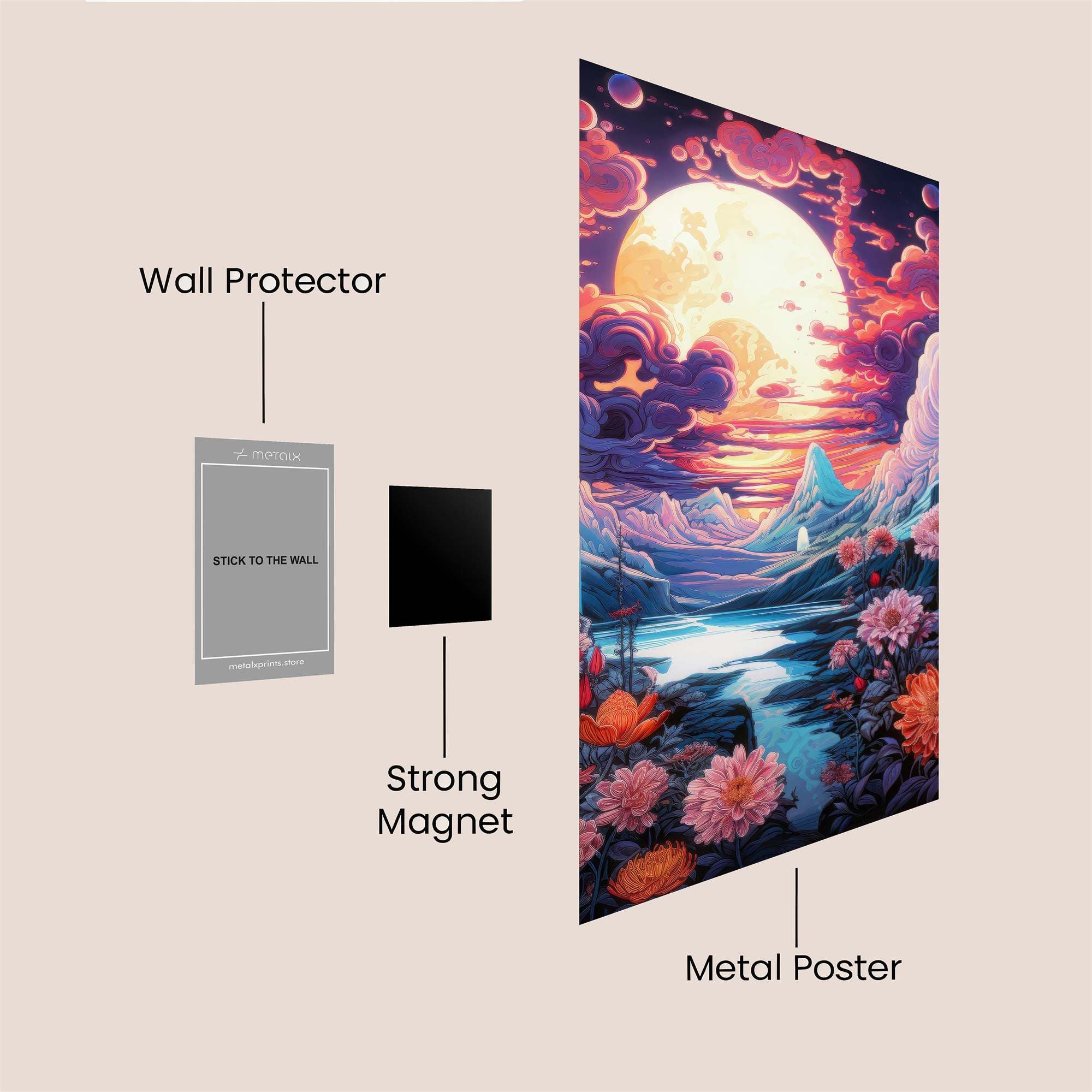 Moonlit Serenity Safe Wall Magnetic / M
