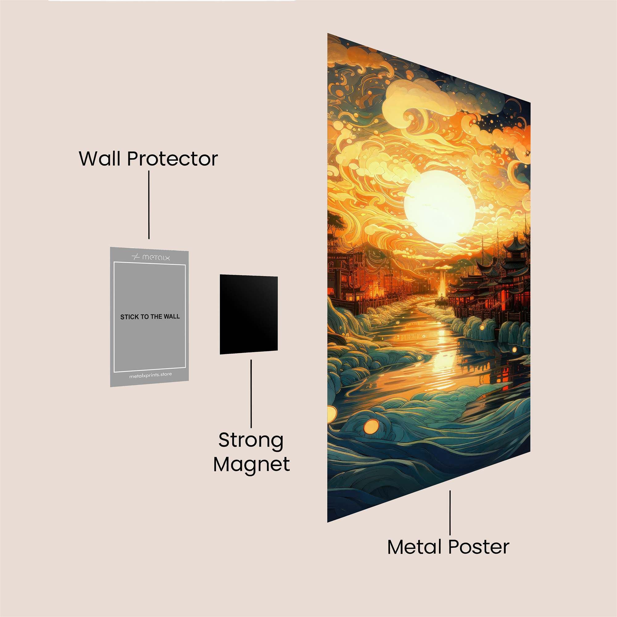 Moonlit Serenity Safe Wall Magnetic / M