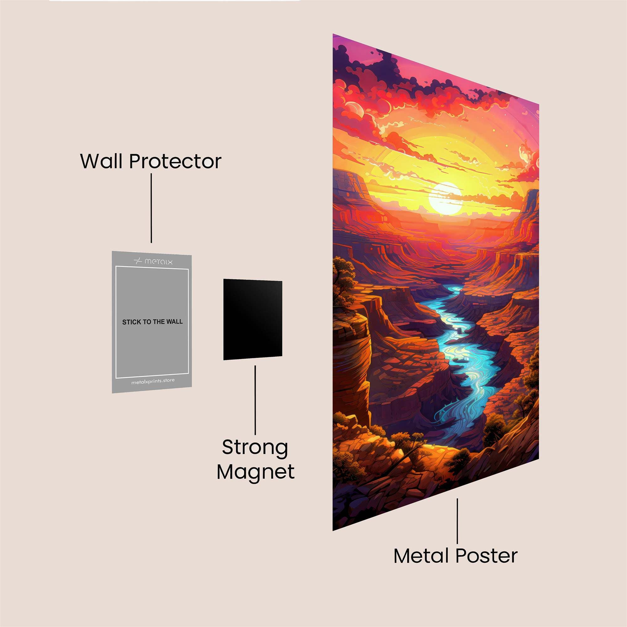 Sunset Serenity Safe Wall Magnetic / M