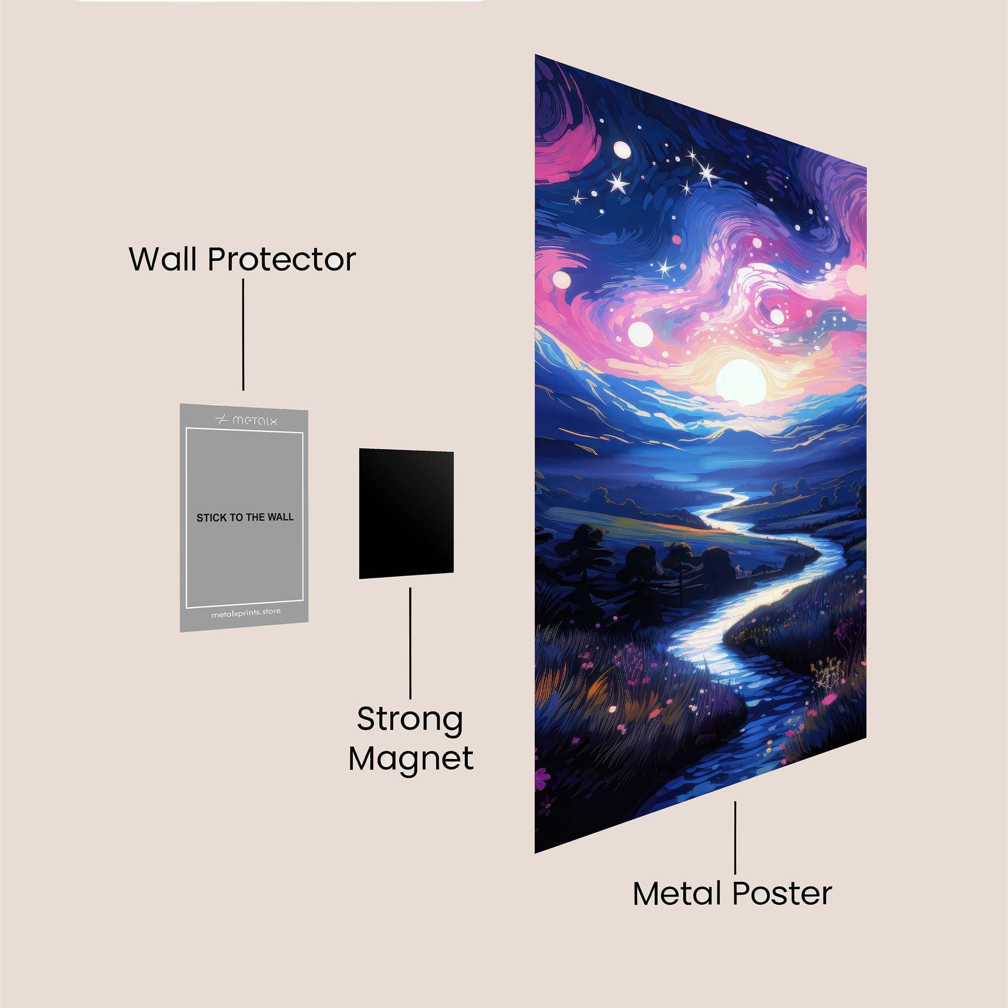 Cosmic Serenity Safe Wall Magnetic / M