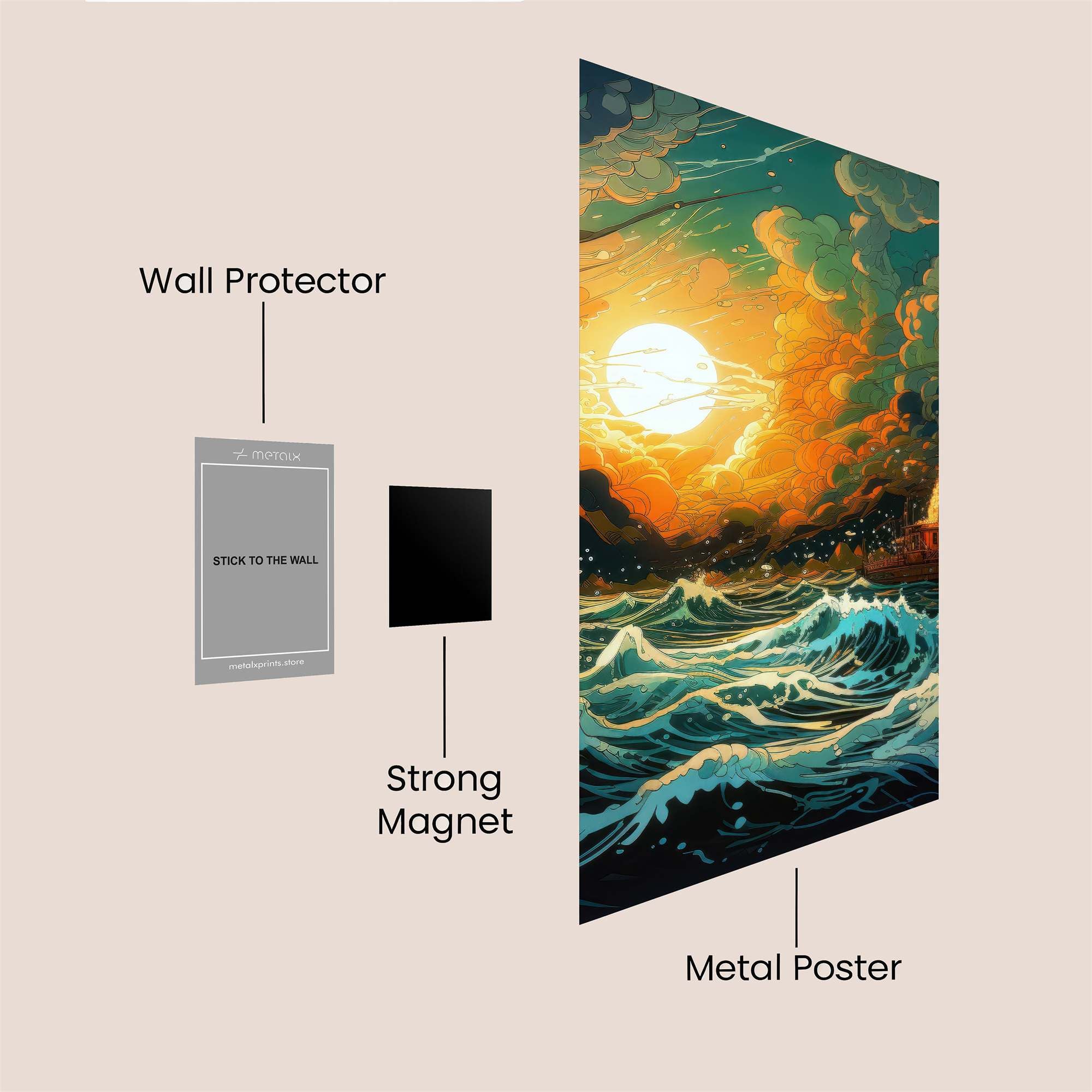Sunset Voyage Safe Wall Magnetic / M