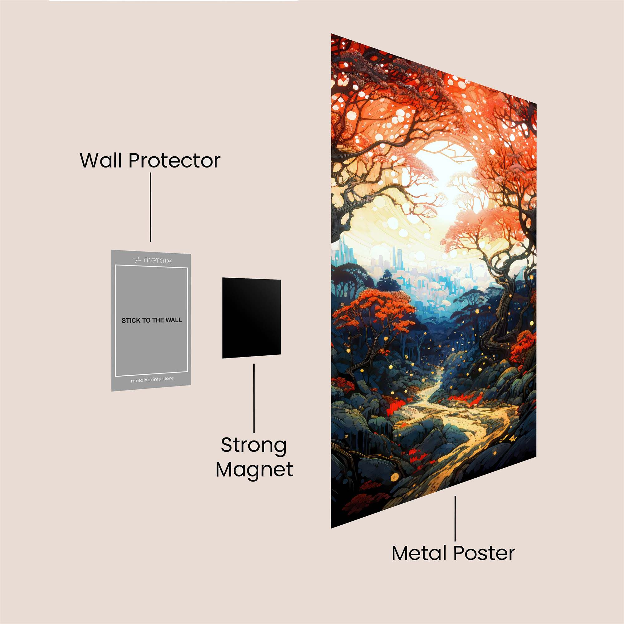 Sunset Serenity Safe Wall Magnetic / M