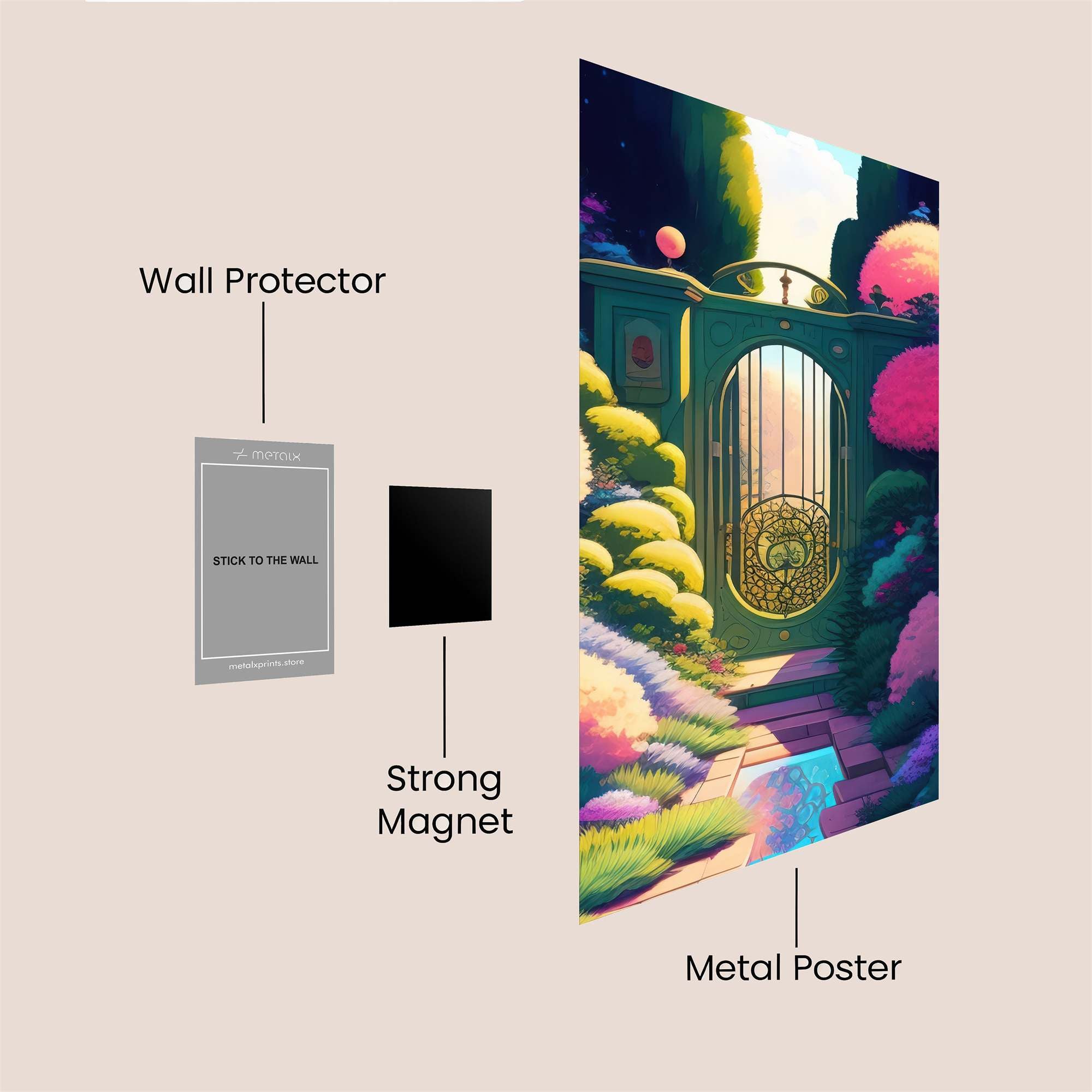 Garden Whimsy Safe Wall Magnetic / M