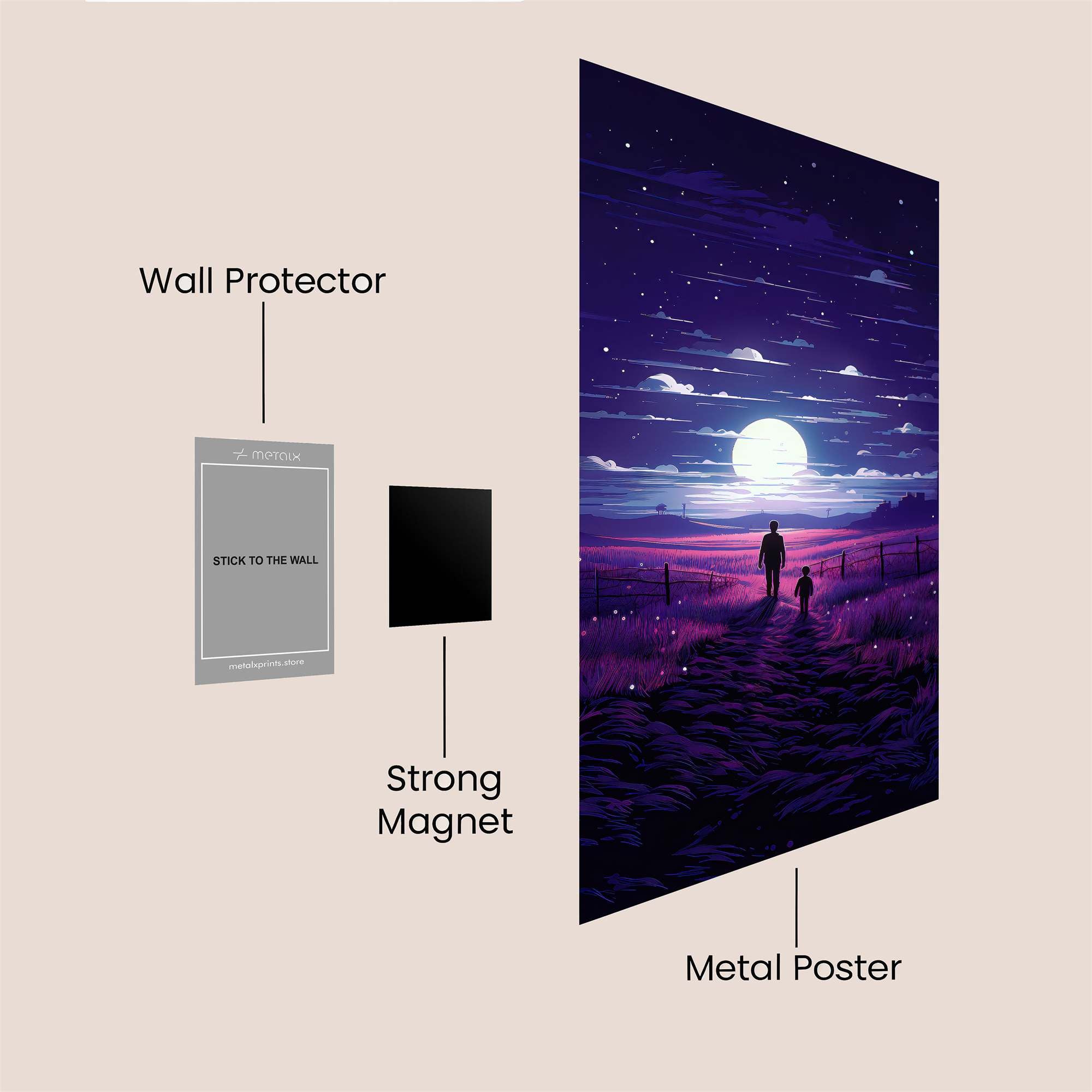 Moonlit Journey Safe Wall Magnetic / M