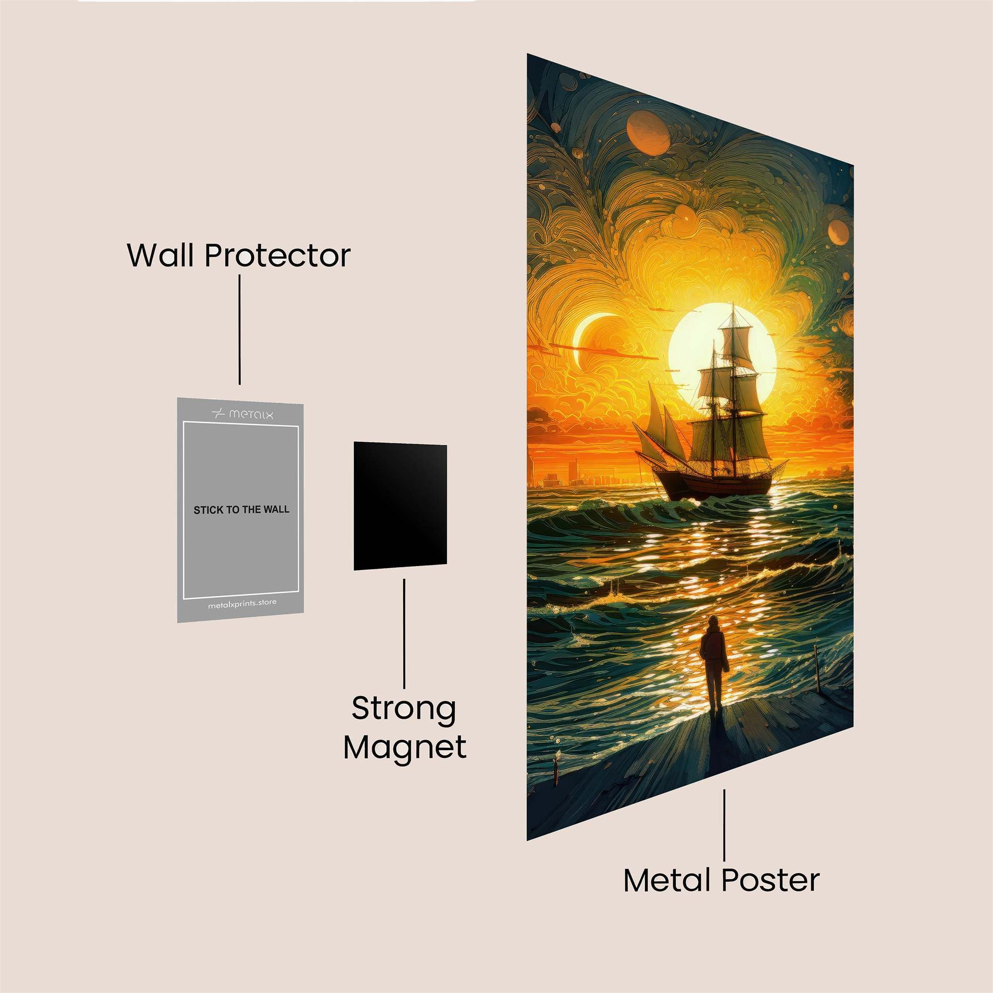 Ship Serene Safe Wall Magnetic / M