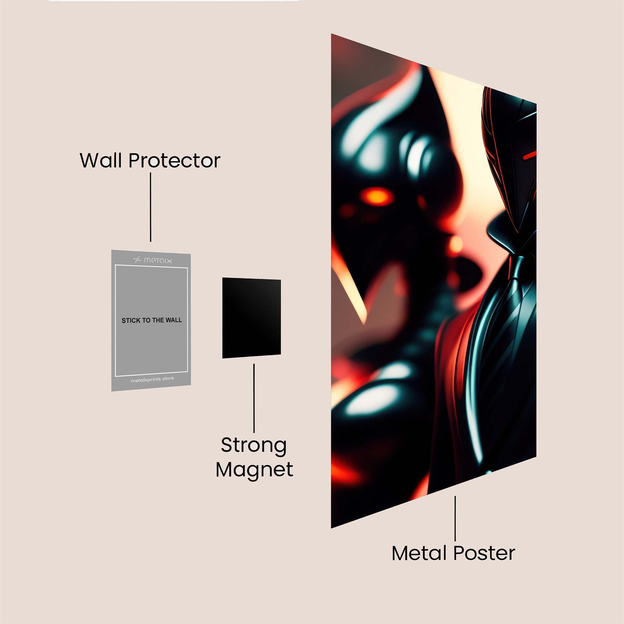 Shadowed Mystique Safe Wall Magnetic / M