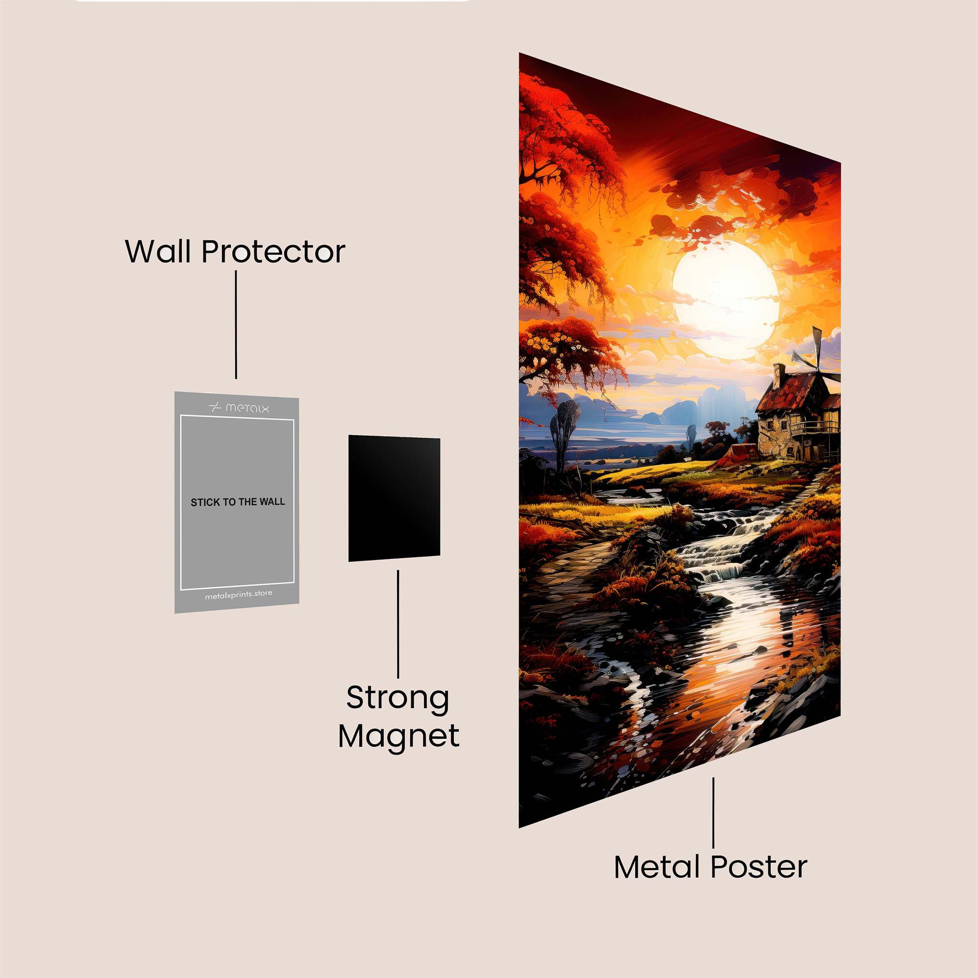 Sunset Serenity Safe Wall Magnetic / M