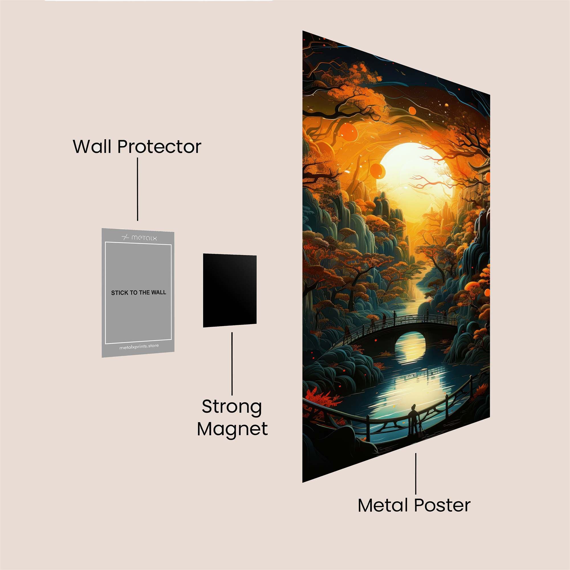 Moonlit Tranquility Safe Wall Magnetic / M