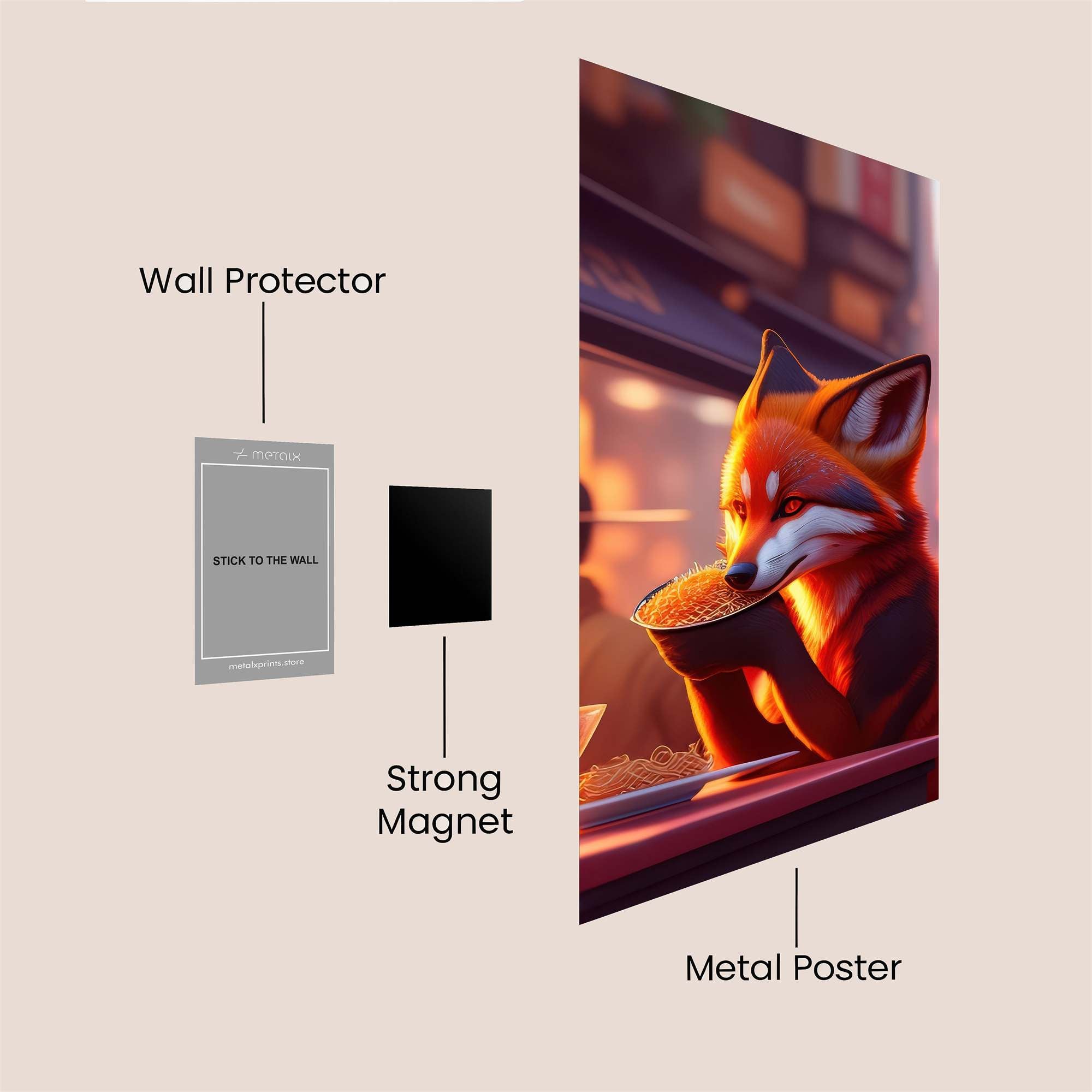 Fox Feast Safe Wall Magnetic / M