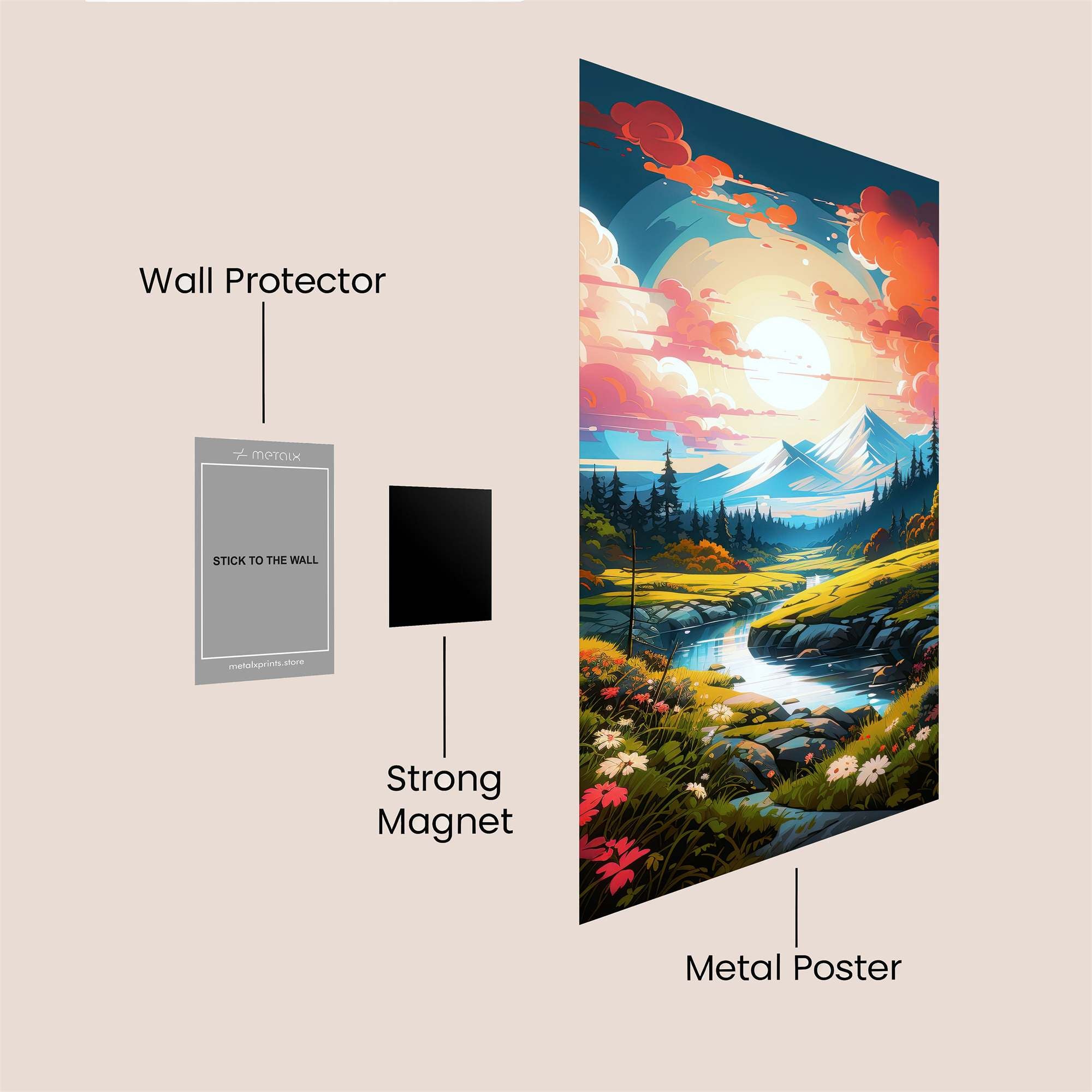 Sunset Serenity Safe Wall Magnetic / M