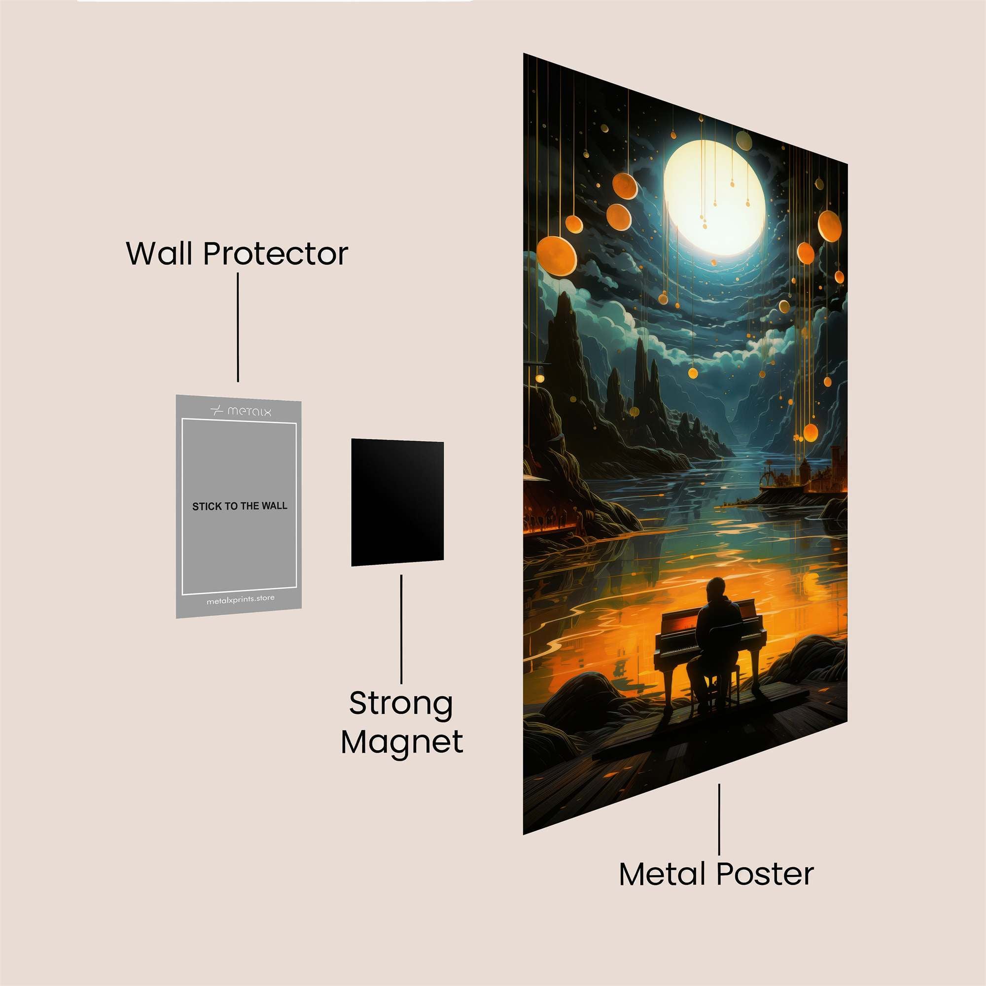 Moonlit Serenity Safe Wall Magnetic / M