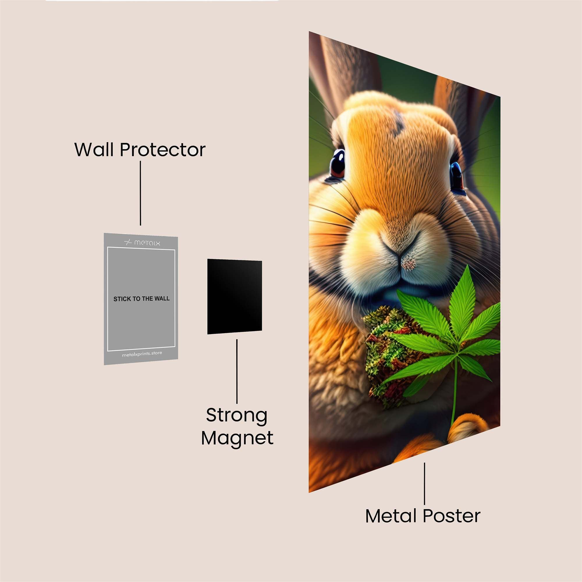 Bunny Bliss Safe Wall Magnetic / M