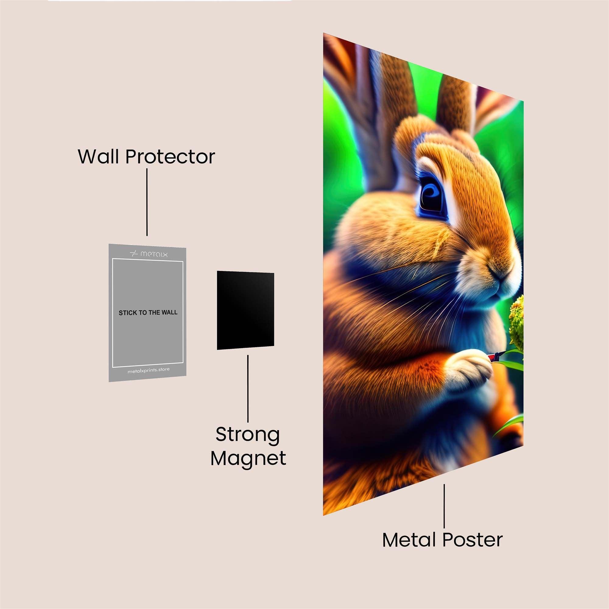 Bunny Bliss Safe Wall Magnetic / M