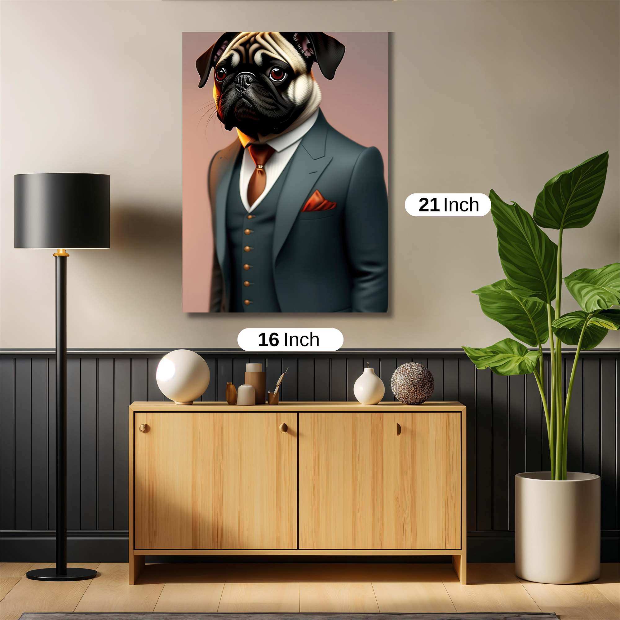 Pug Elegance Safe Wall Magnetic / M