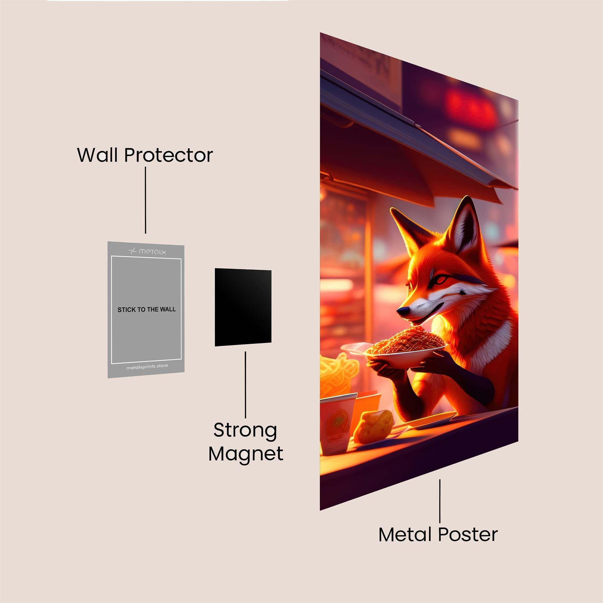 Fox Feast Safe Wall Magnetic / M