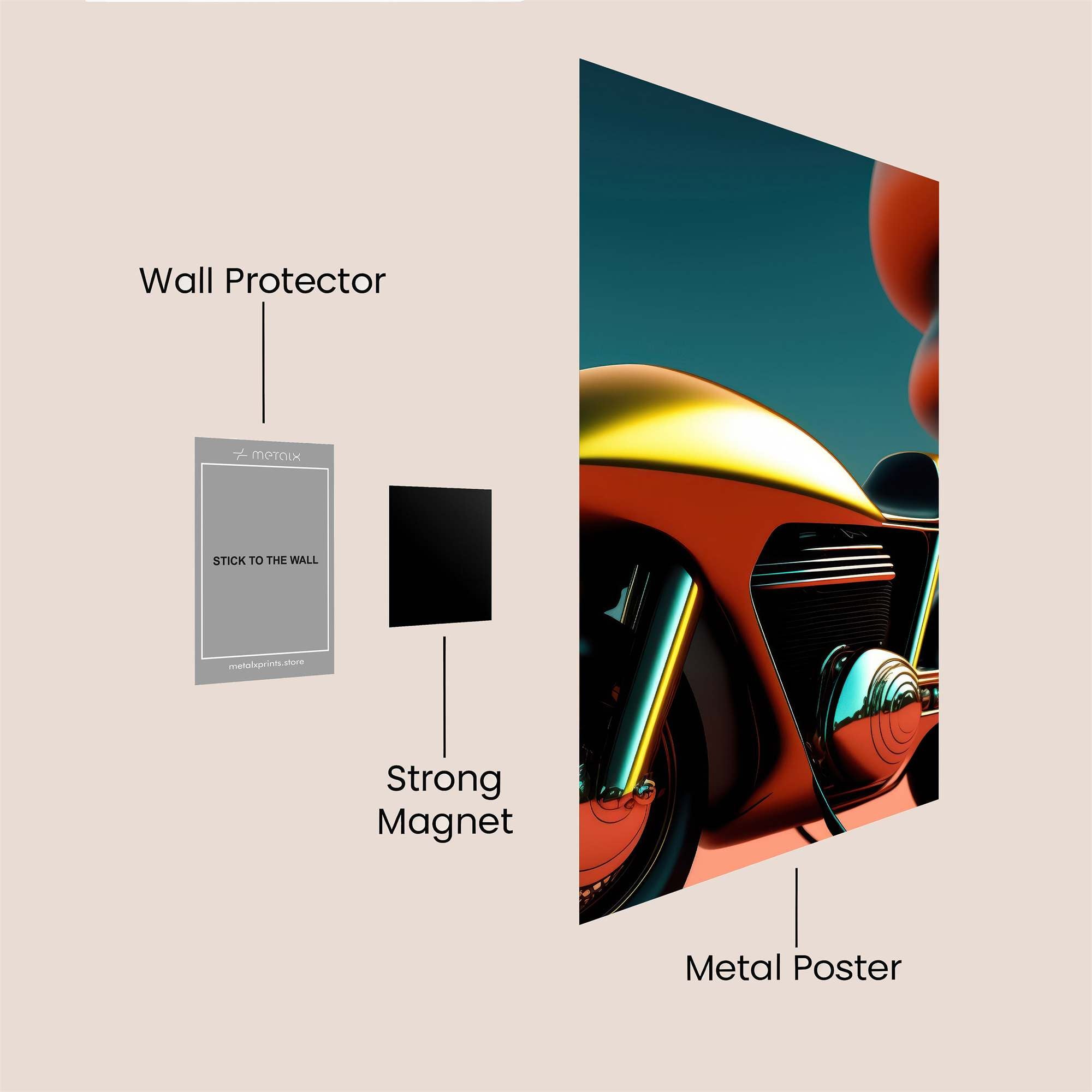 RetroFuturistic Safe Wall Magnetic / M